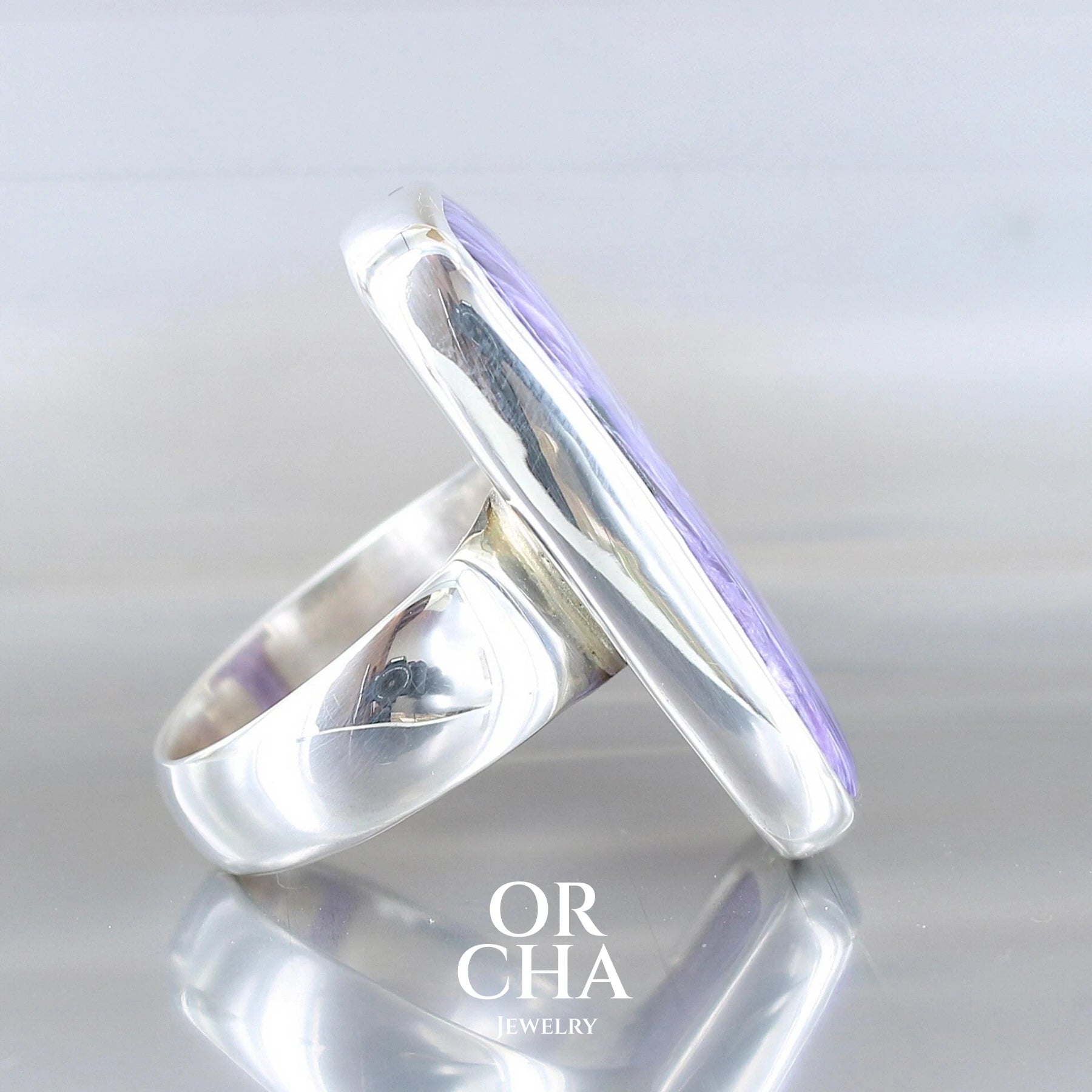 Bague en argent avec Charoïte - Essential