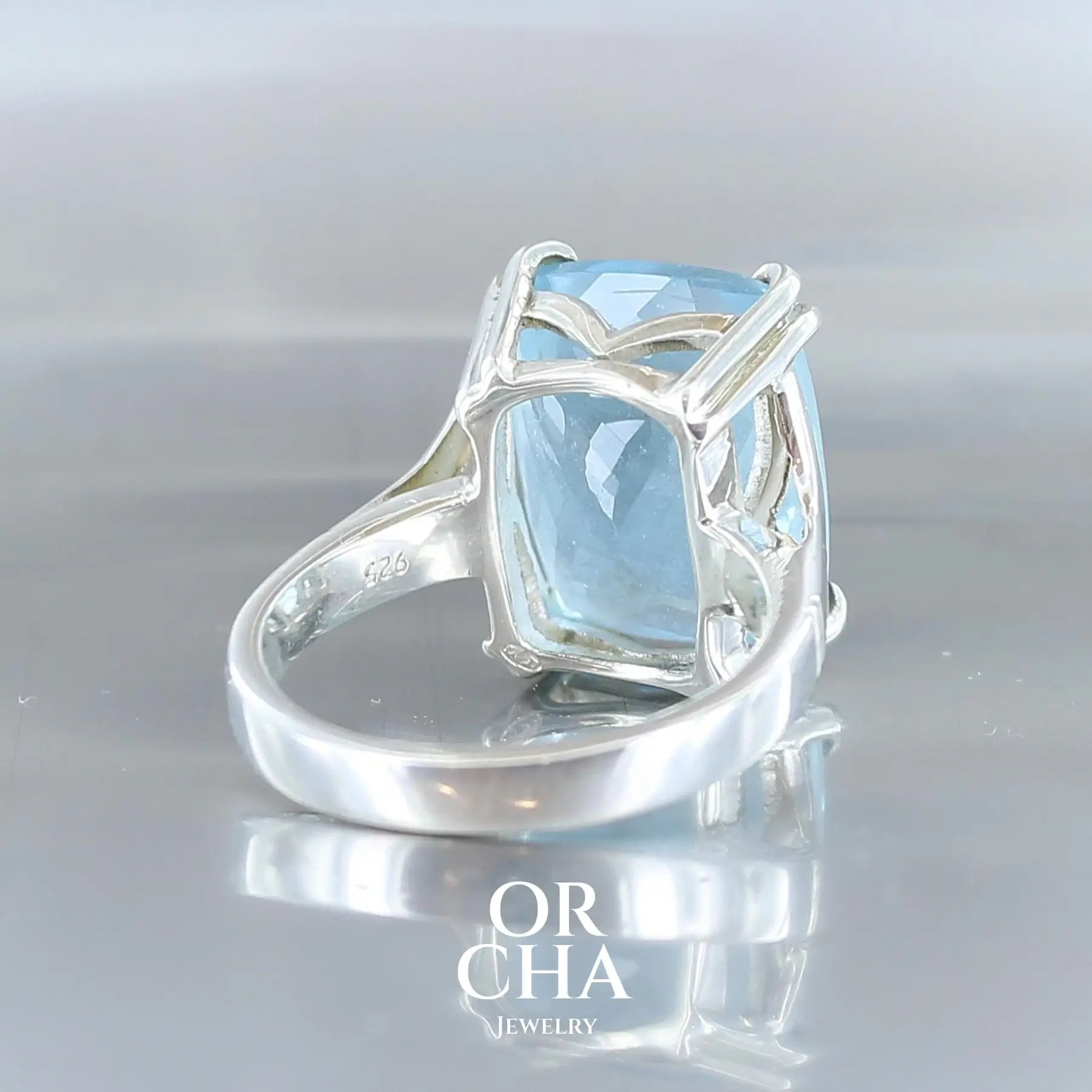 Silver ring with Aquamarine - Paradise