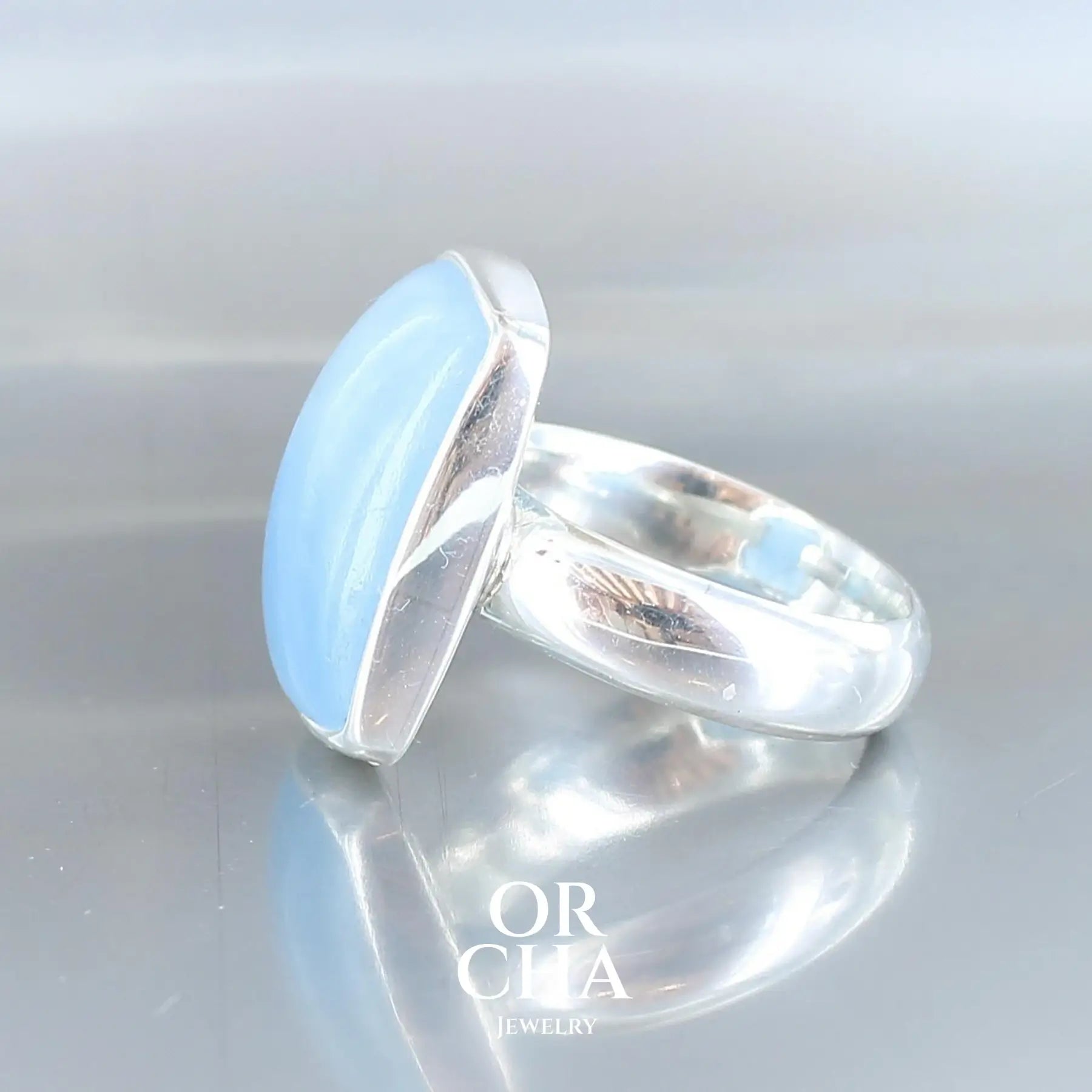 Bague en argent avec Aigue marine - Essential