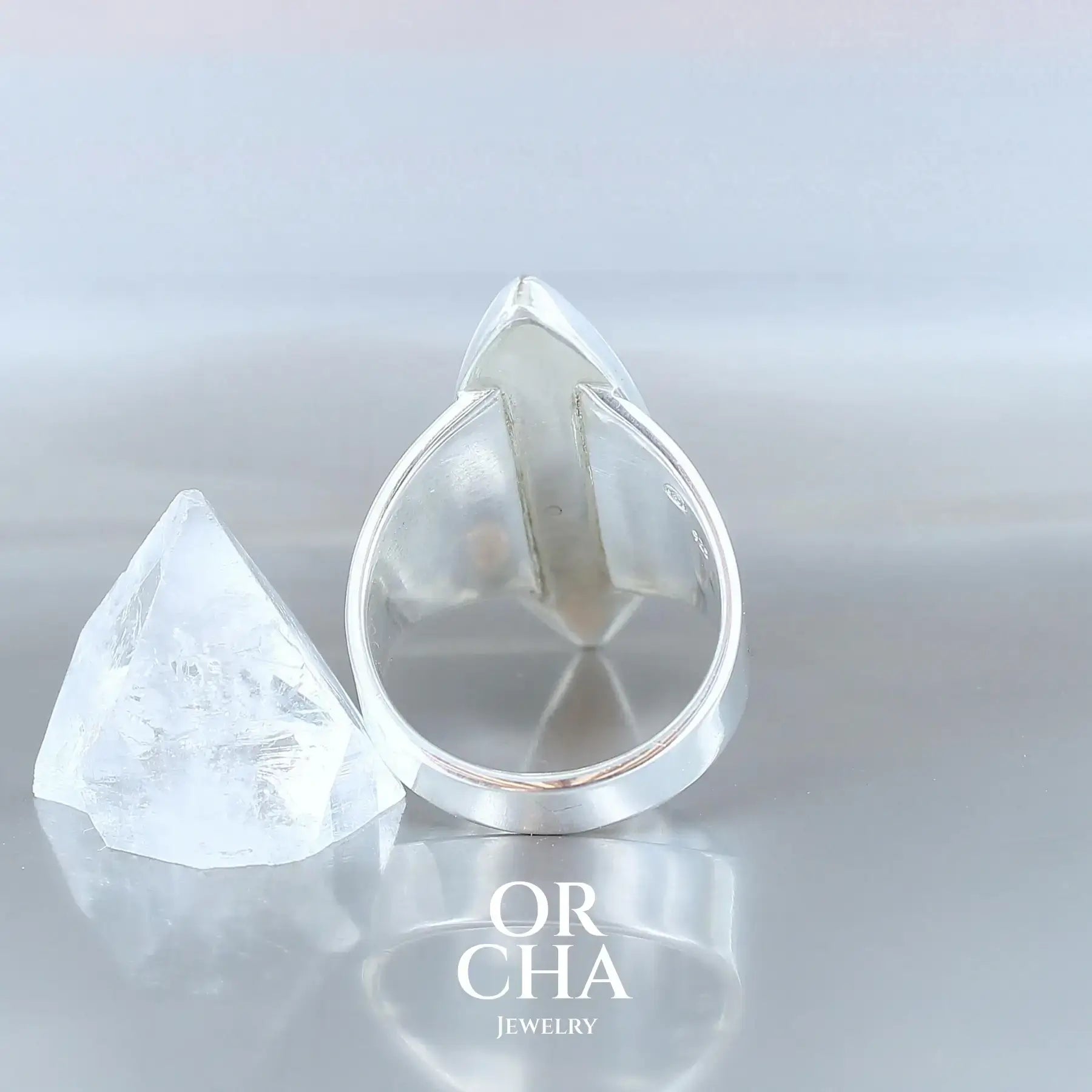 Bague en argent avec Aigue marine - Orcha