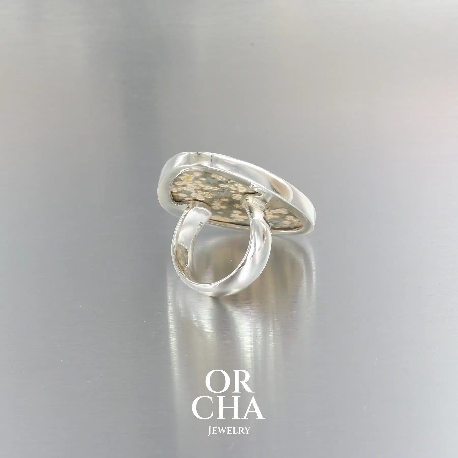 Bague en argent avec Jaspe Ocean - Essential