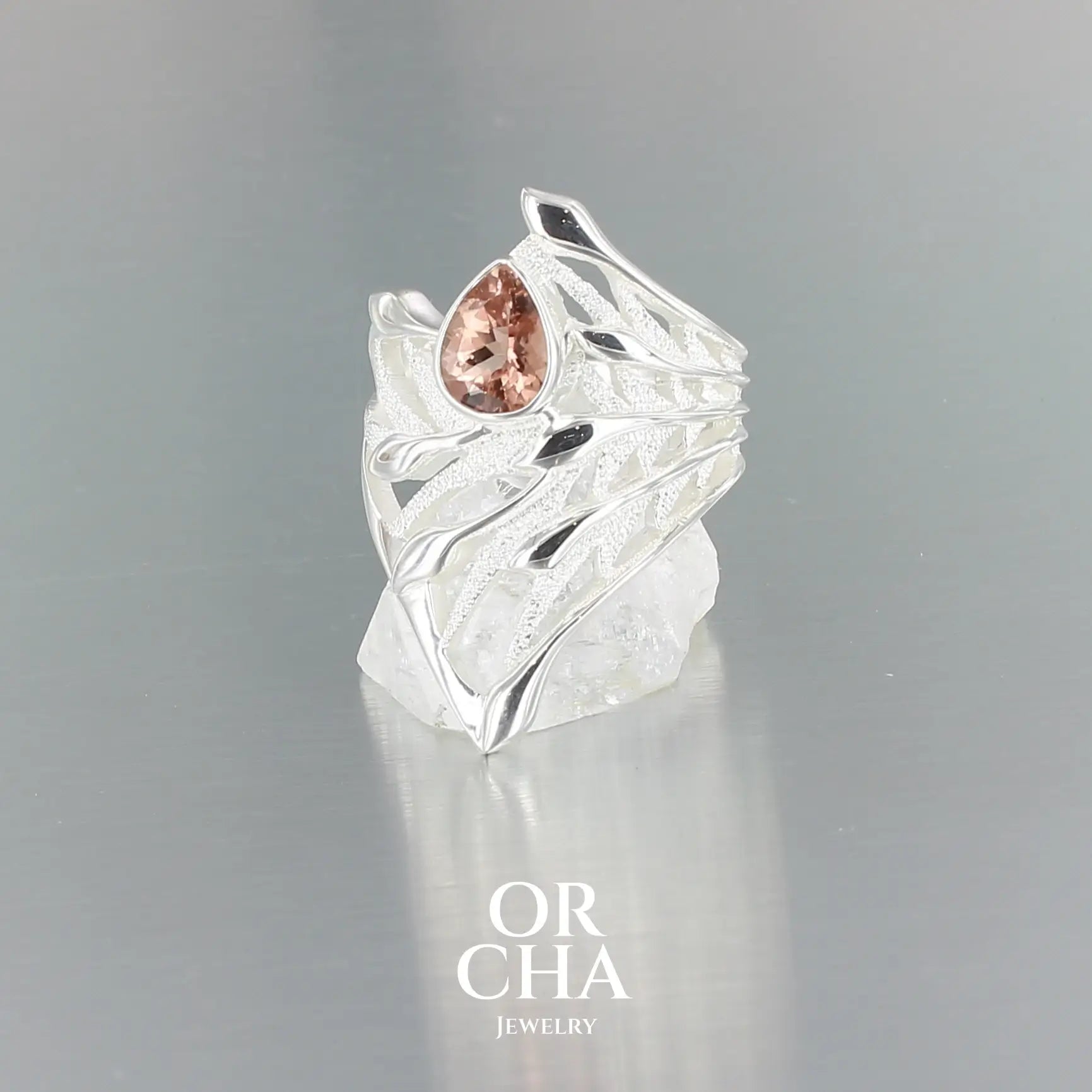 Bague en argent avec Tourmaline - Sauvage