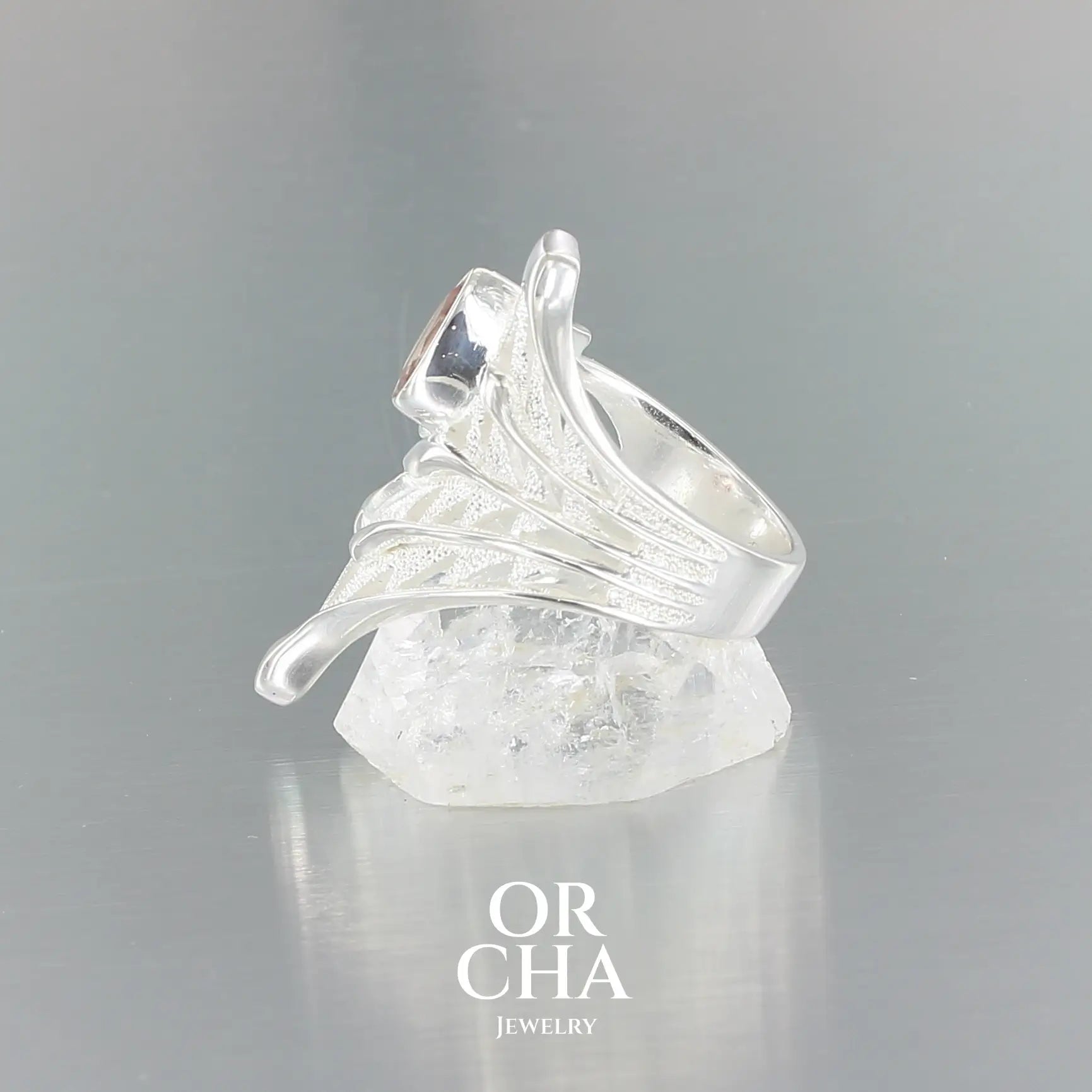 Bague en argent avec Tourmaline - Sauvage