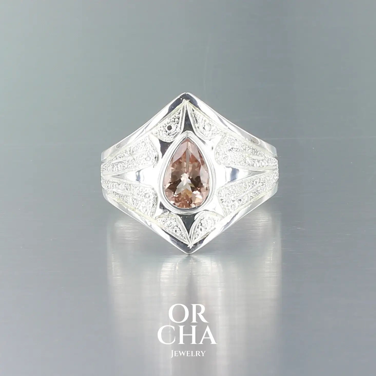 Bague en argent avec Tourmaline - Elven