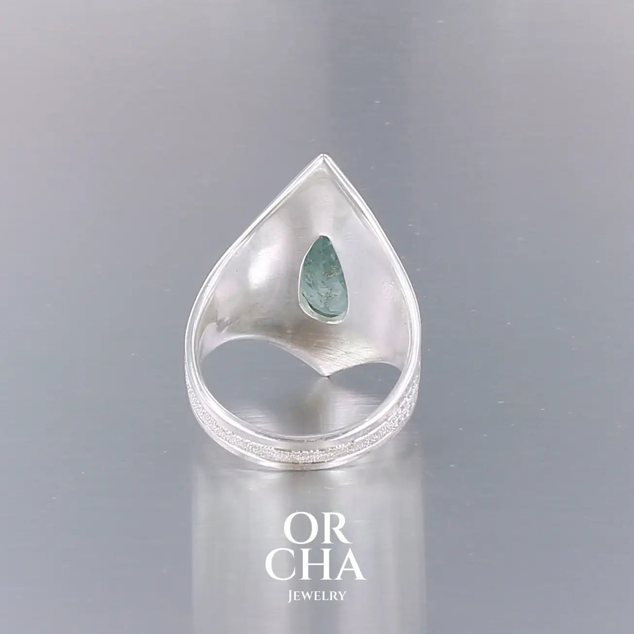 Bague en argent avec Aigue Marine - Elven