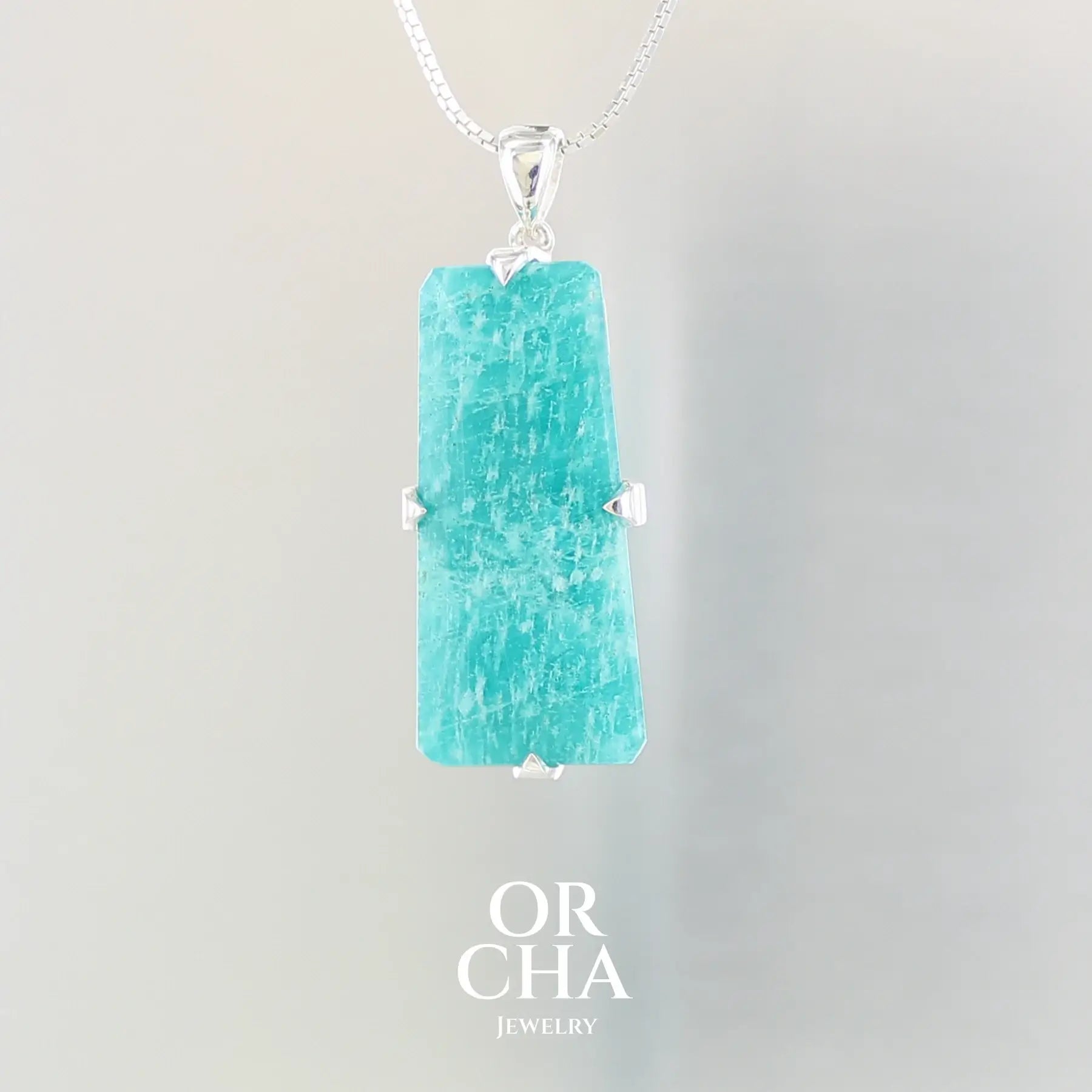 Pendentif argent avec Amazonite - Essential