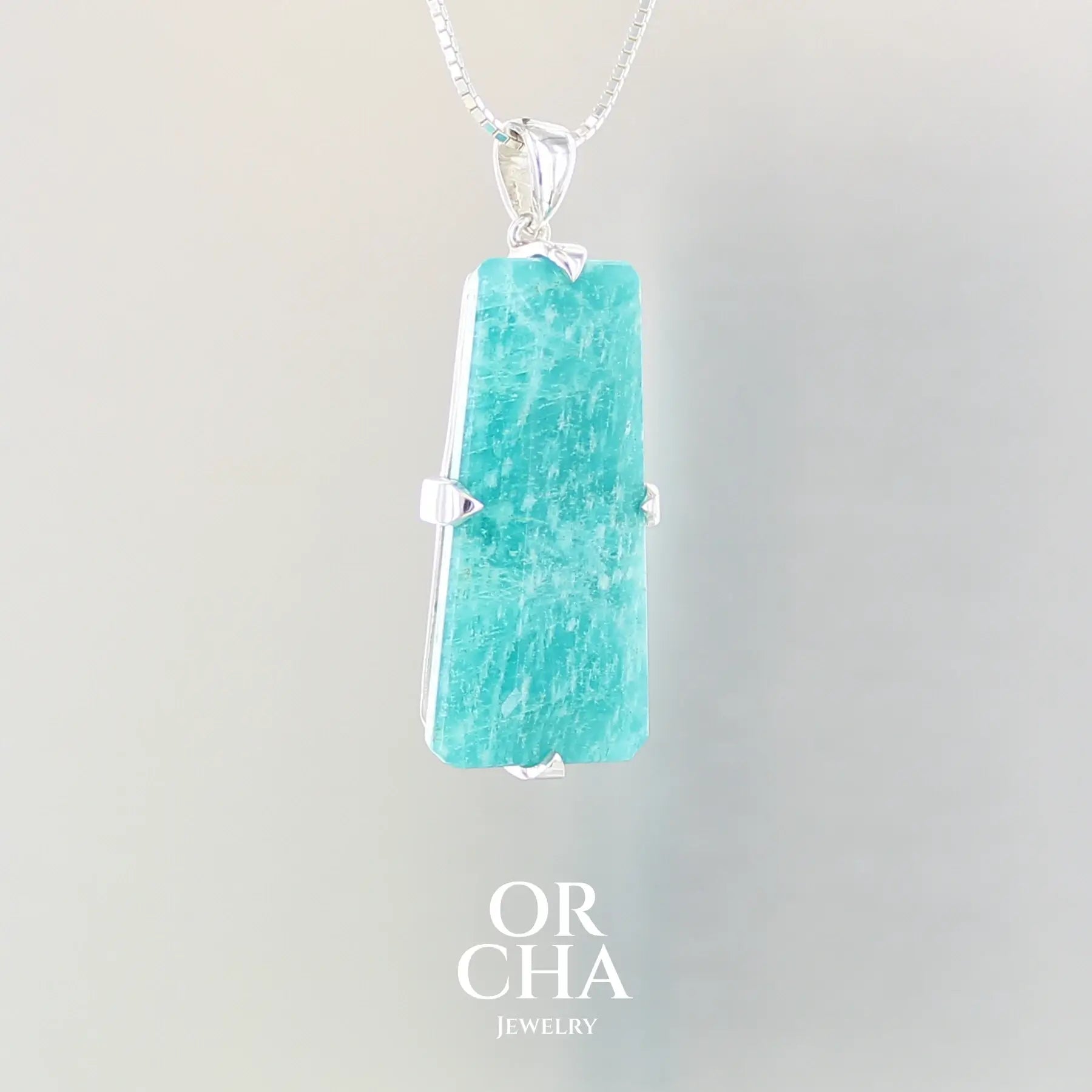 Pendentif argent avec Amazonite - Essential