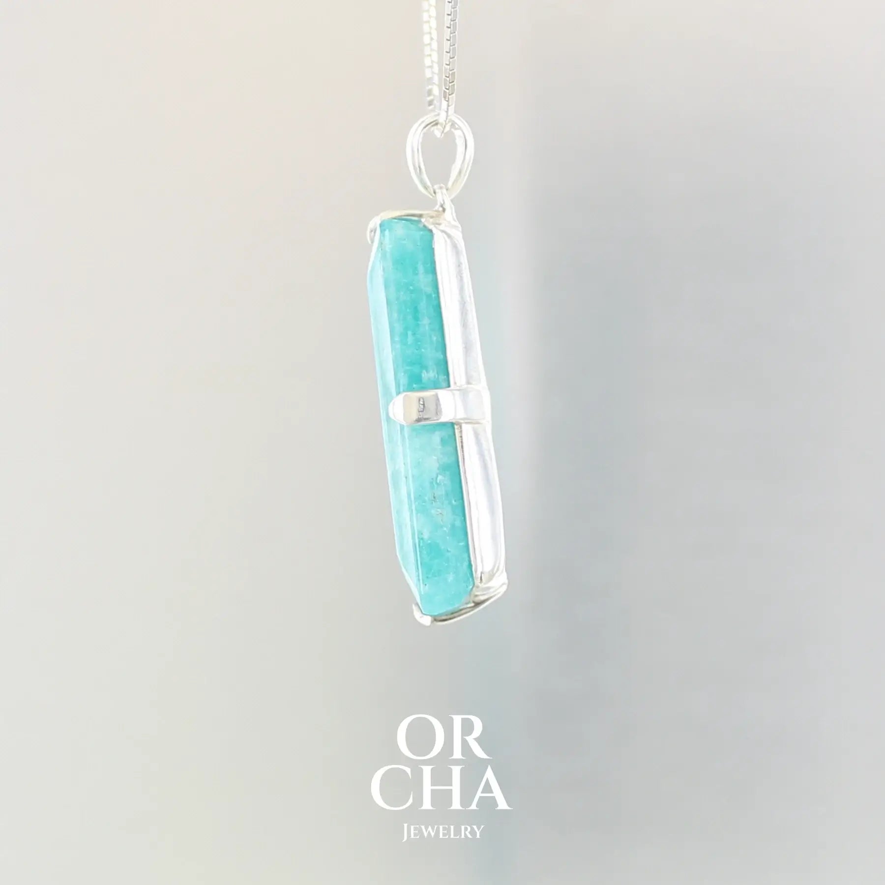 Pendentif argent avec Amazonite - Essential