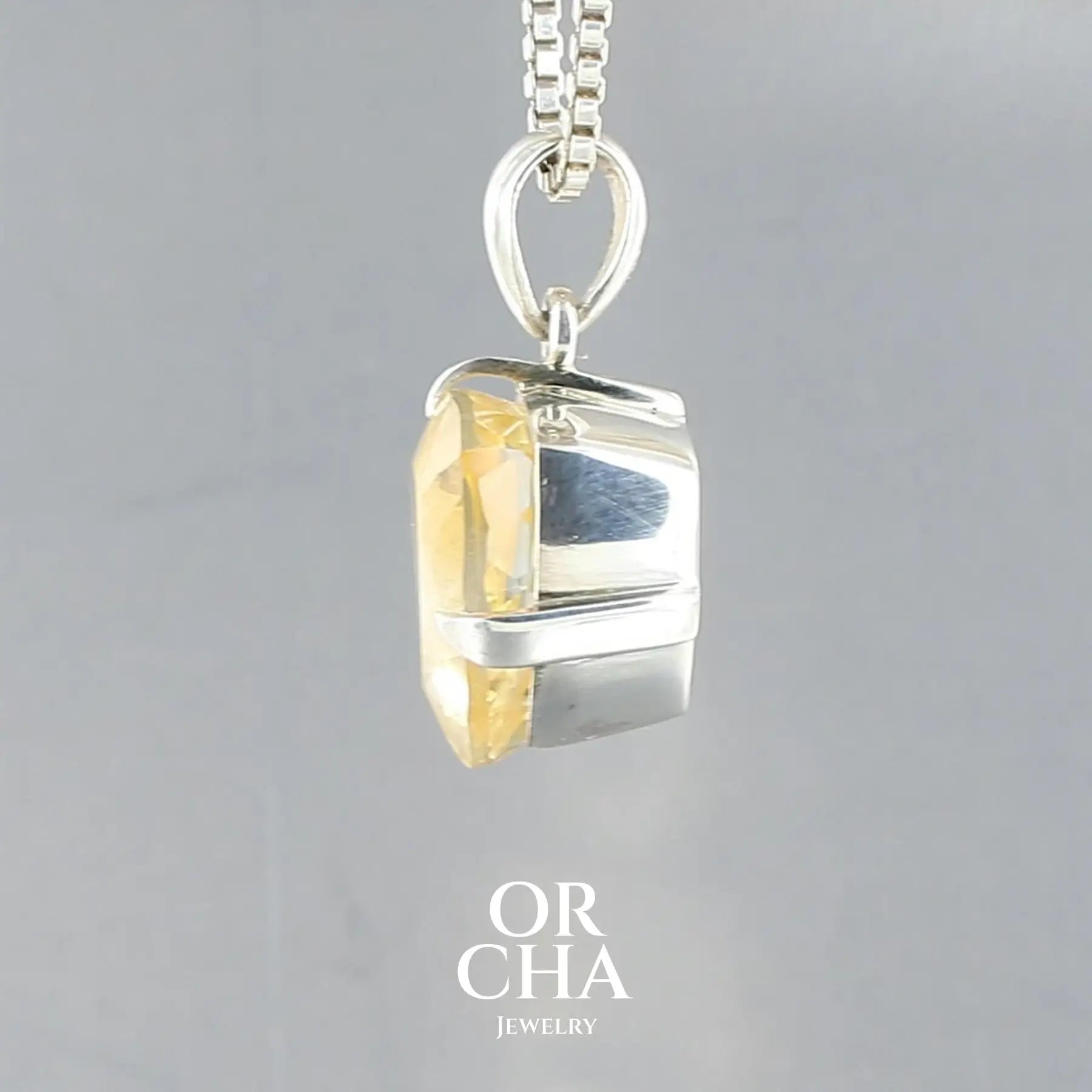 Pendentif en argent avec Citrine - Essential