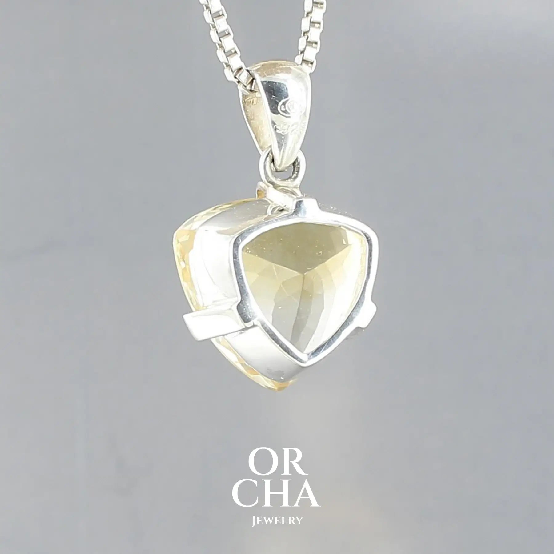 Pendentif en argent avec Citrine - Essential