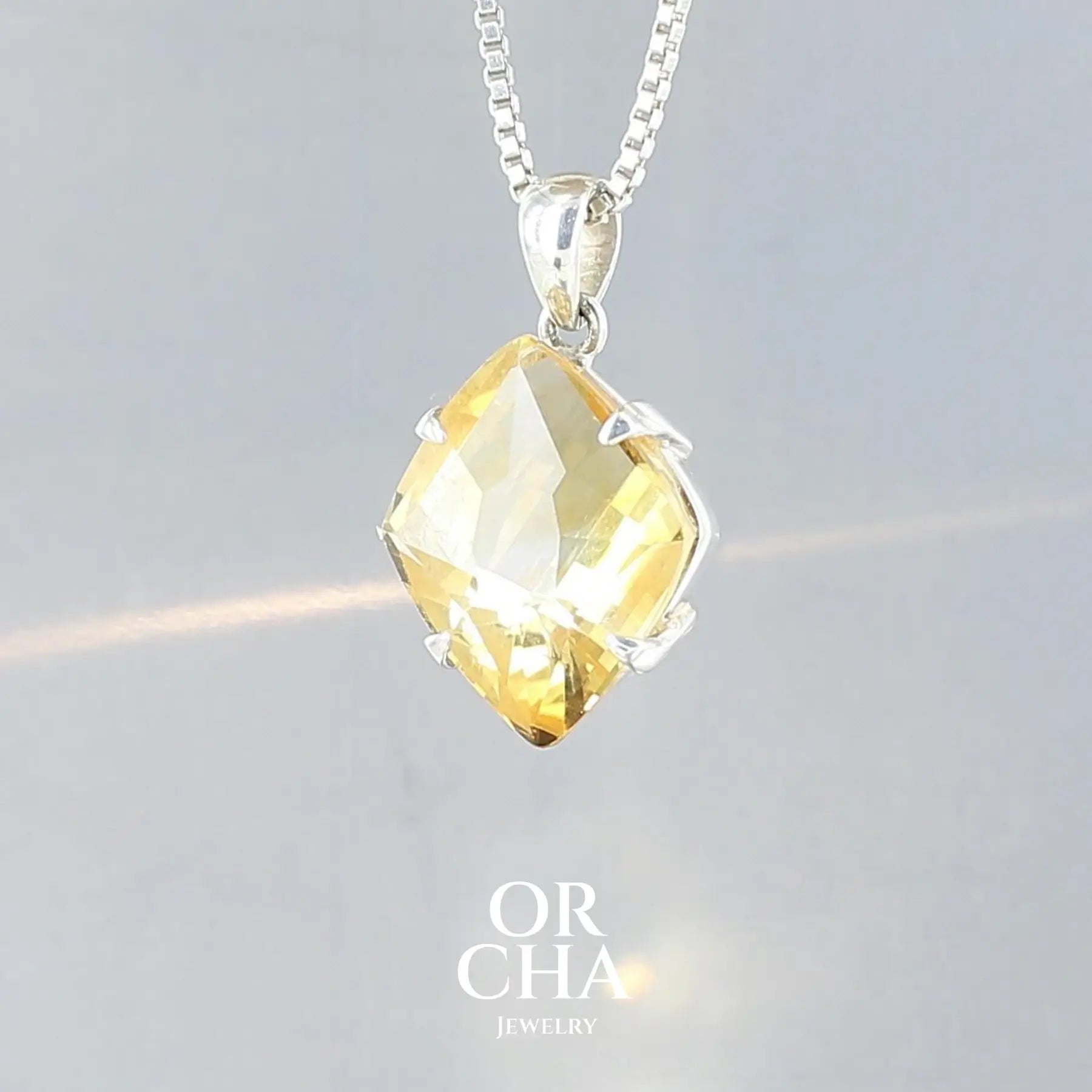 Pendentif en argent avec Citrine - Paradis