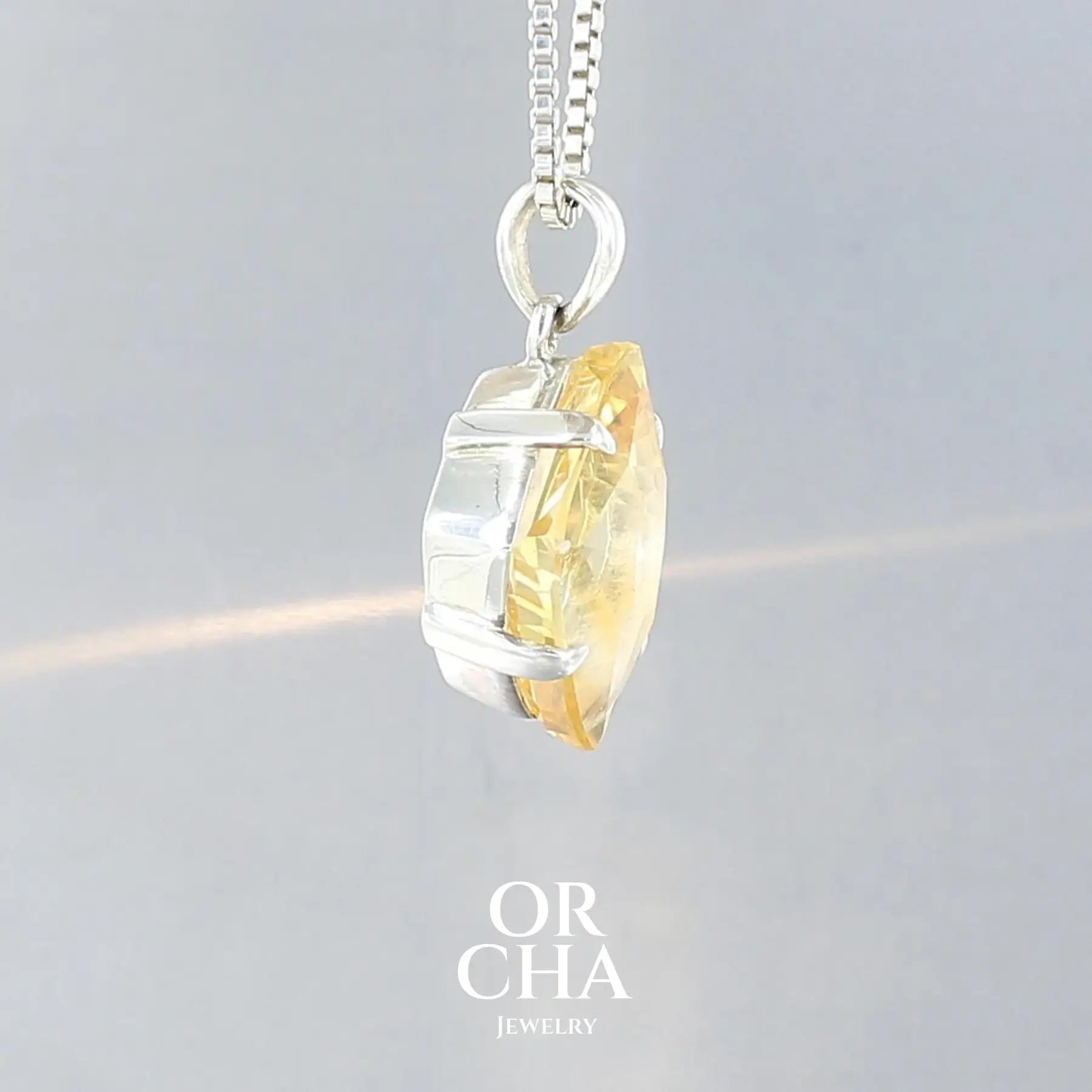 Pendentif en argent avec Citrine - Paradis