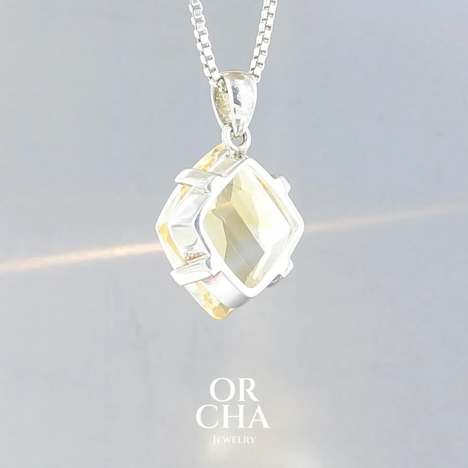 Pendentif en argent avec Citrine - Paradis