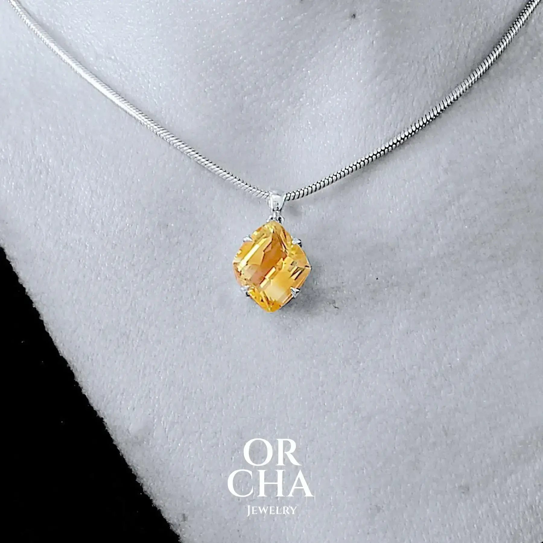 Pendentif en argent avec Citrine - Paradis