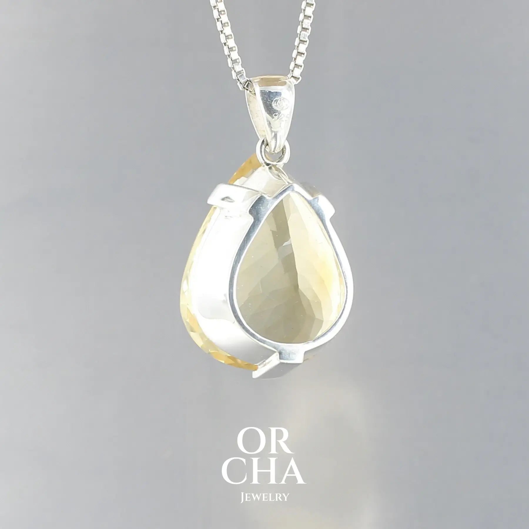 Pendentif en argent avec Citrine - Essential