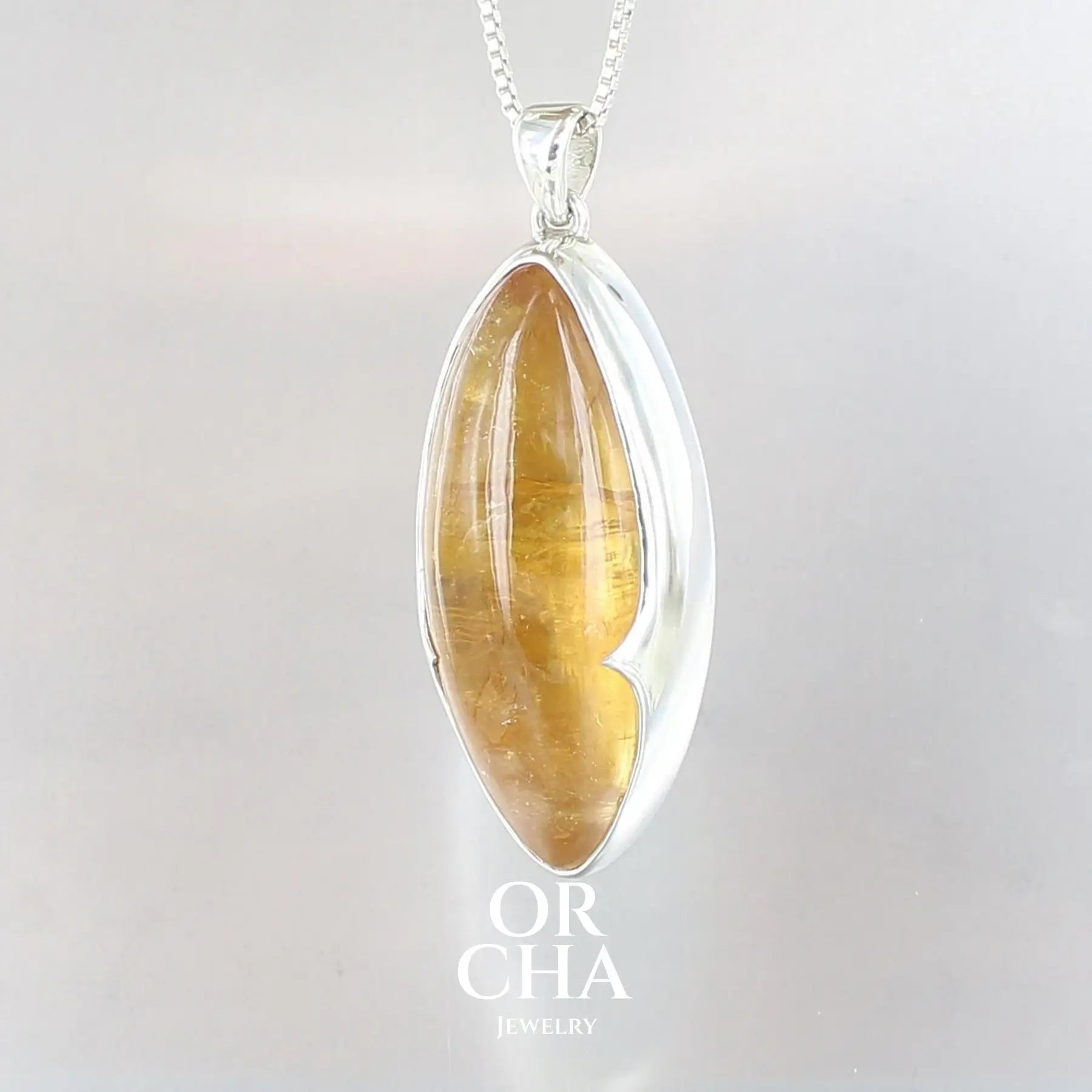 Pendentif en argent avec Citrine - Orcha