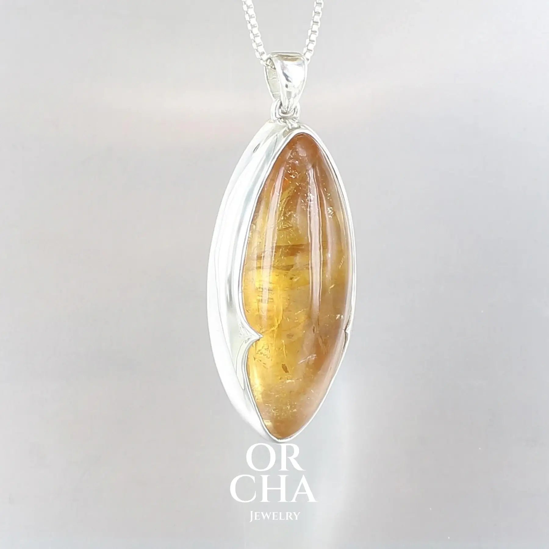 Pendentif en argent avec Citrine - Orcha