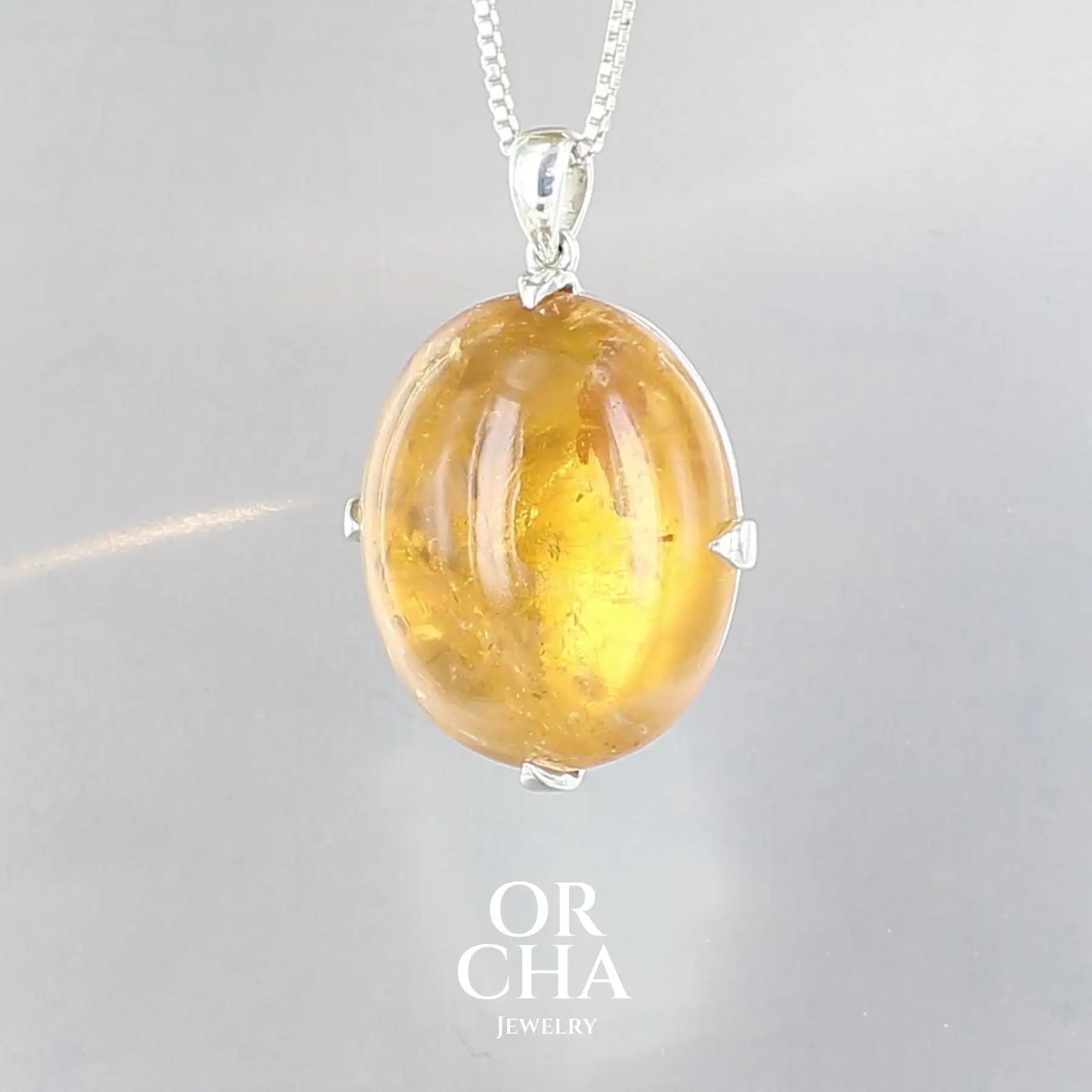 Pendentif en argent avec Citrine - Essential