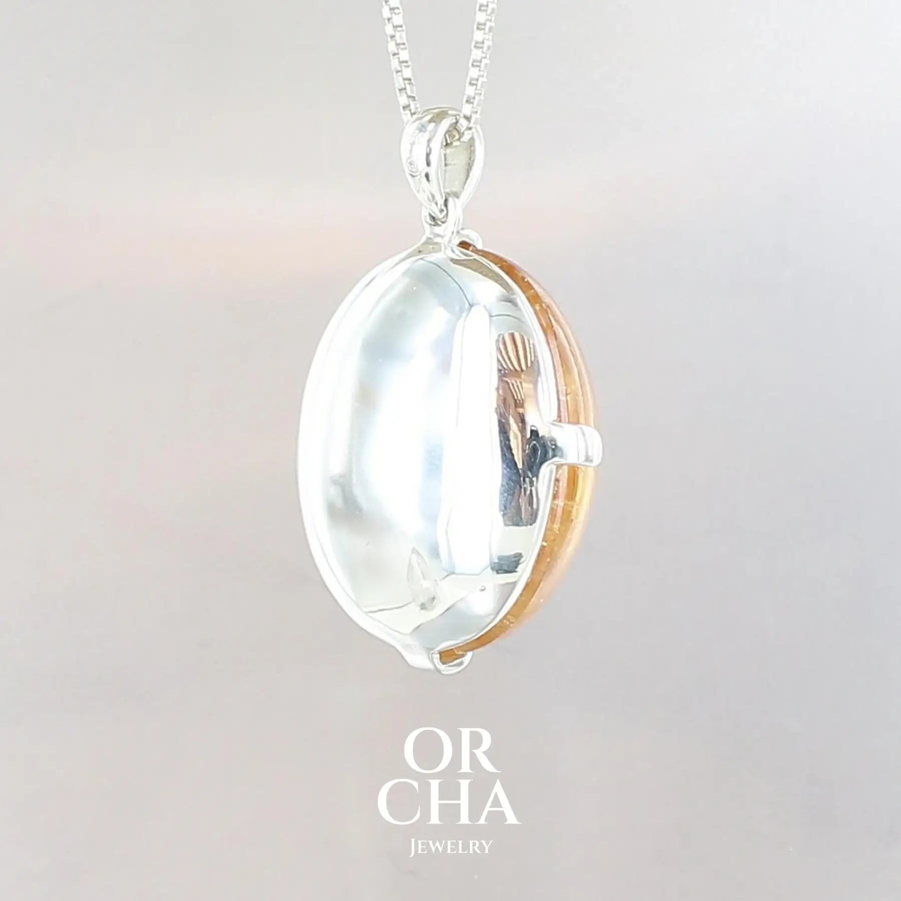 Pendentif en argent avec Citrine - Essential