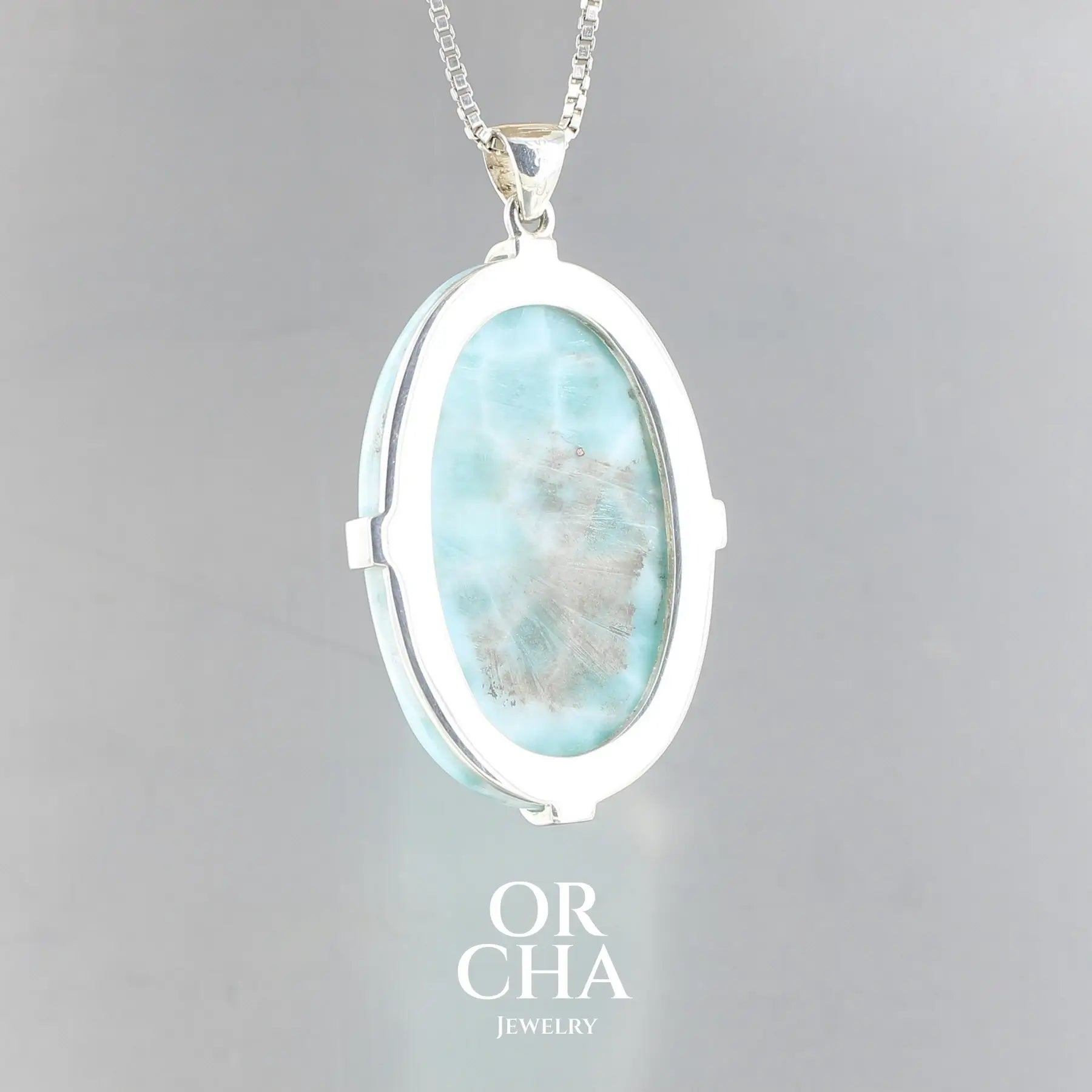 Pendentif en argent avec Larimar - Essential