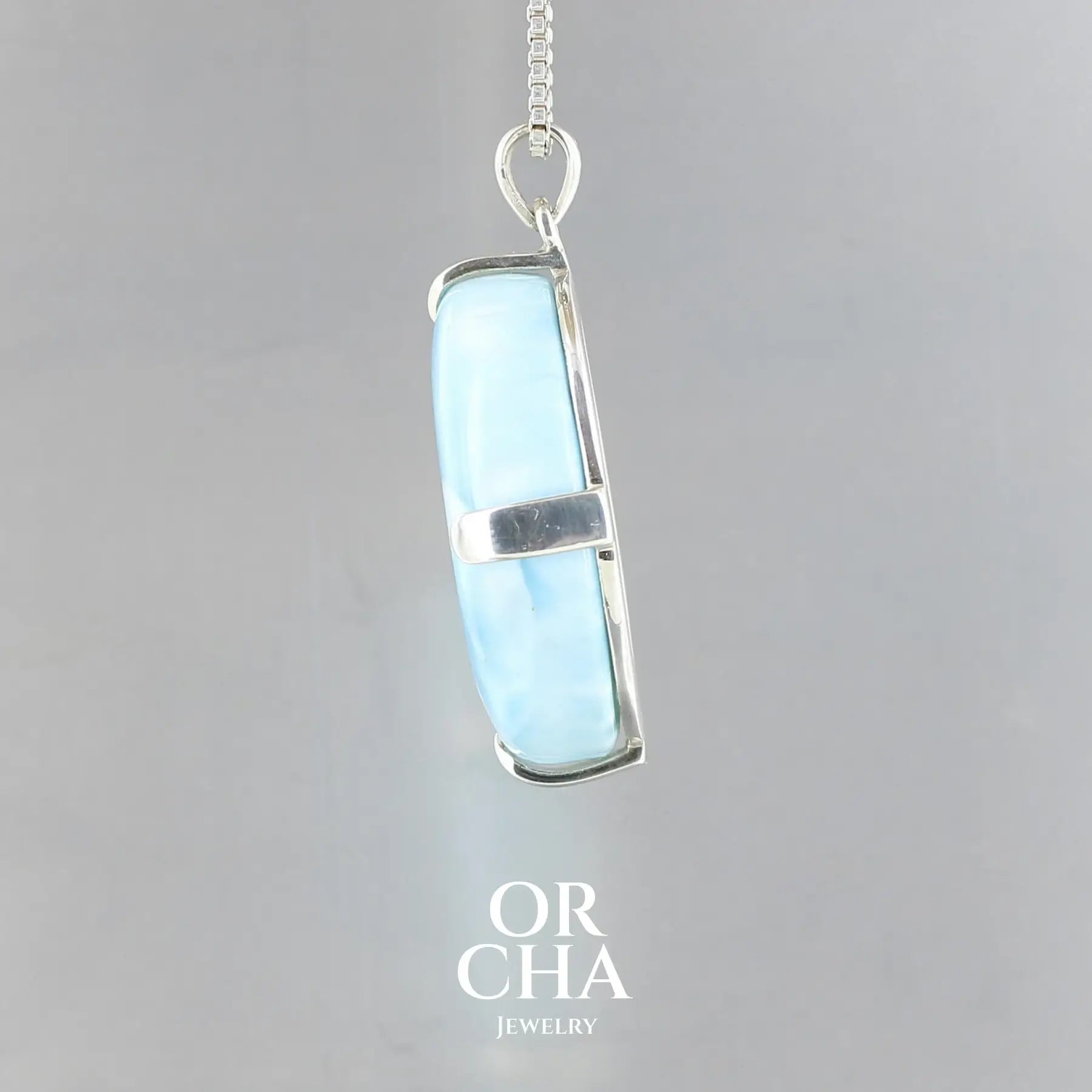 Pendentif en argent avec Larimar - Essential