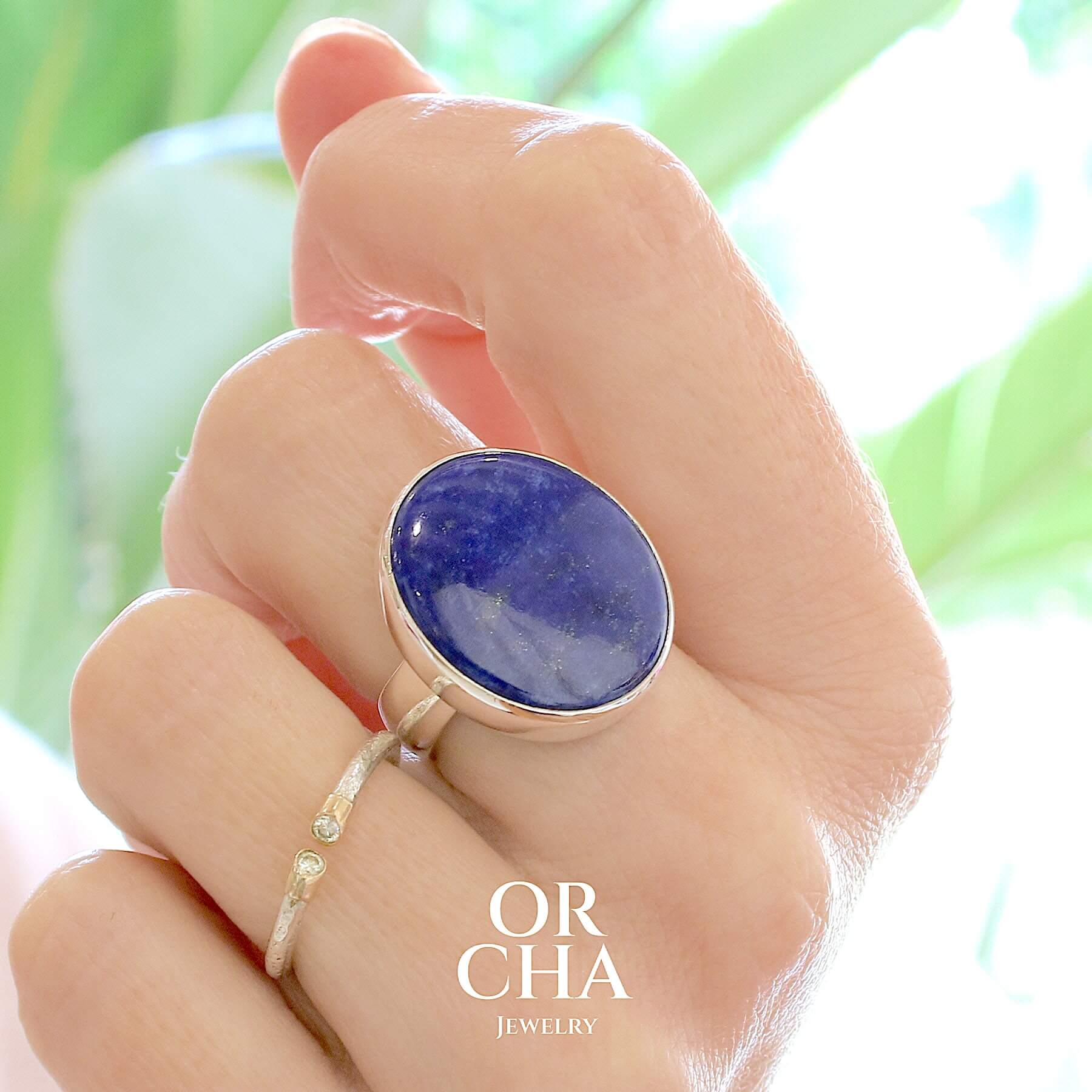 Bague en argent avec Lapis Lazuli - Essential