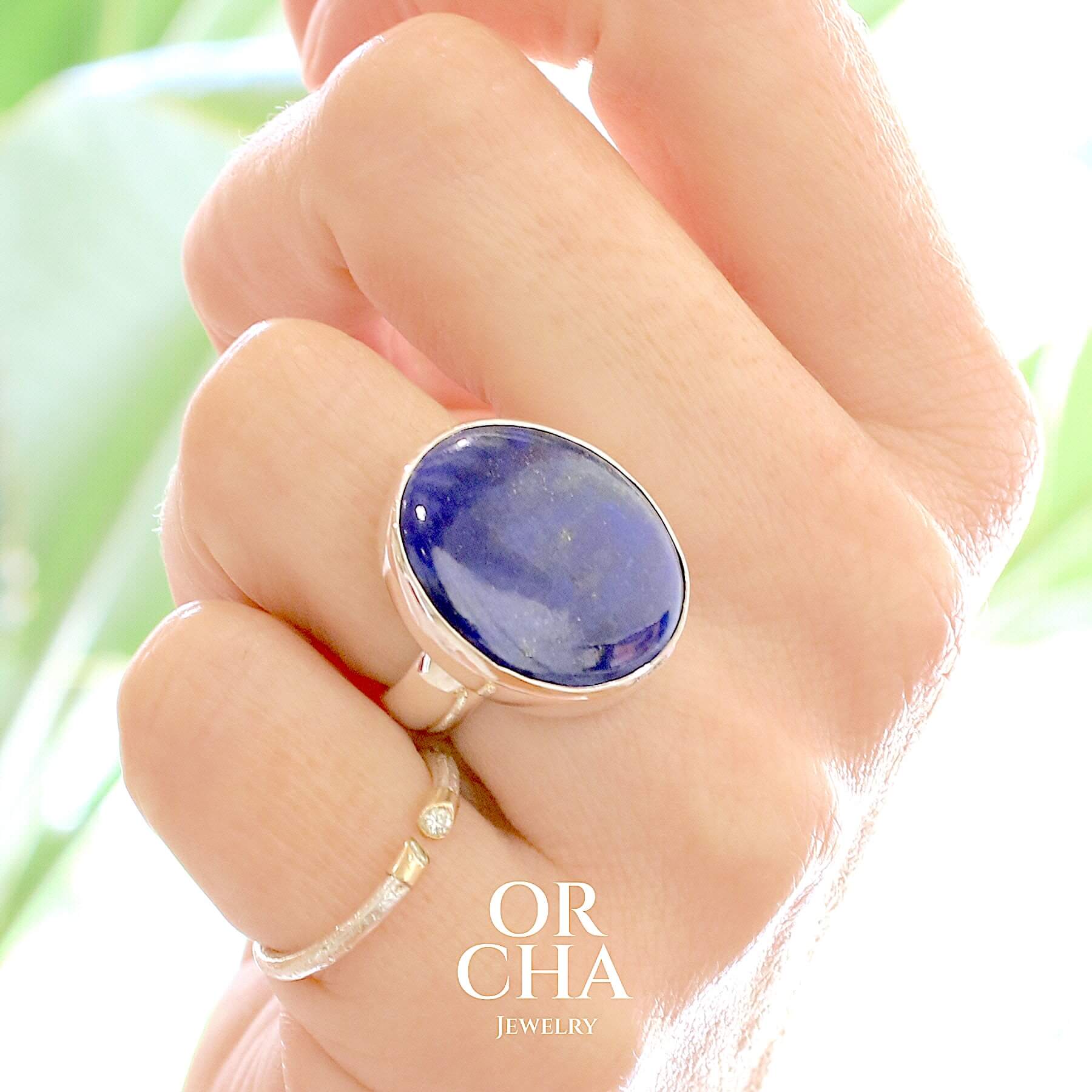 Bague en argent avec Lapis Lazuli - Essential