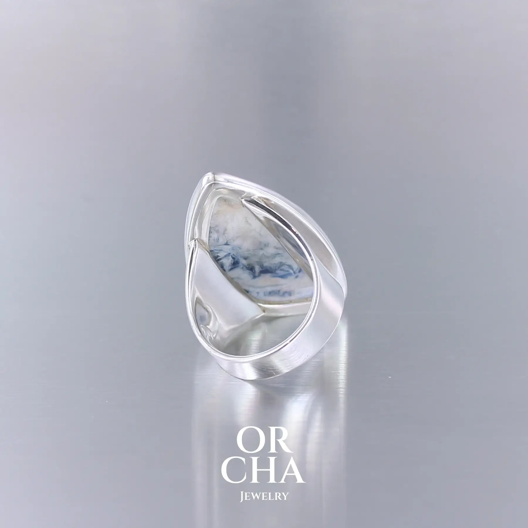 Bague en argent avec Scheelite - Orcha