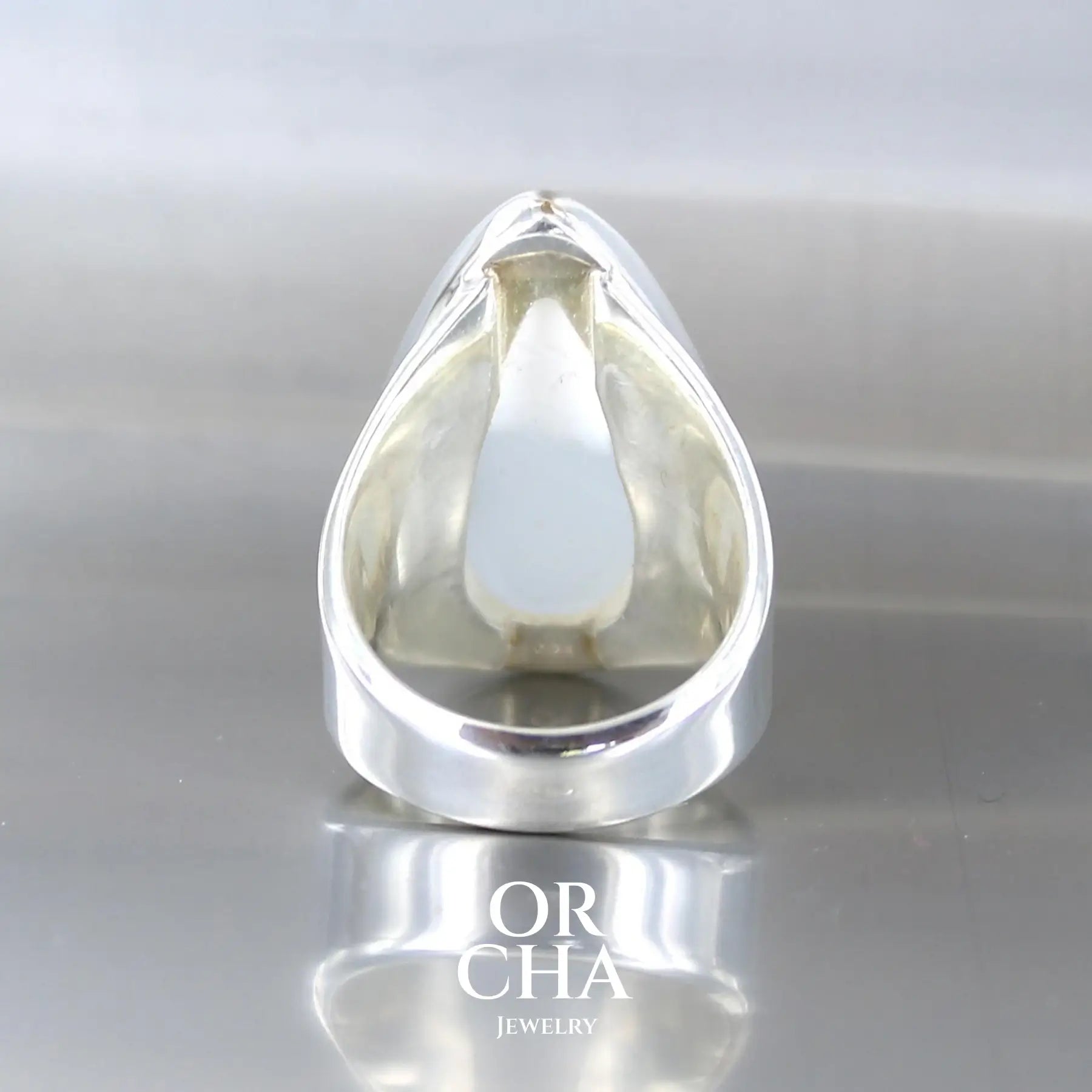 Bague en argent avec Agate Dendritique - Orcha