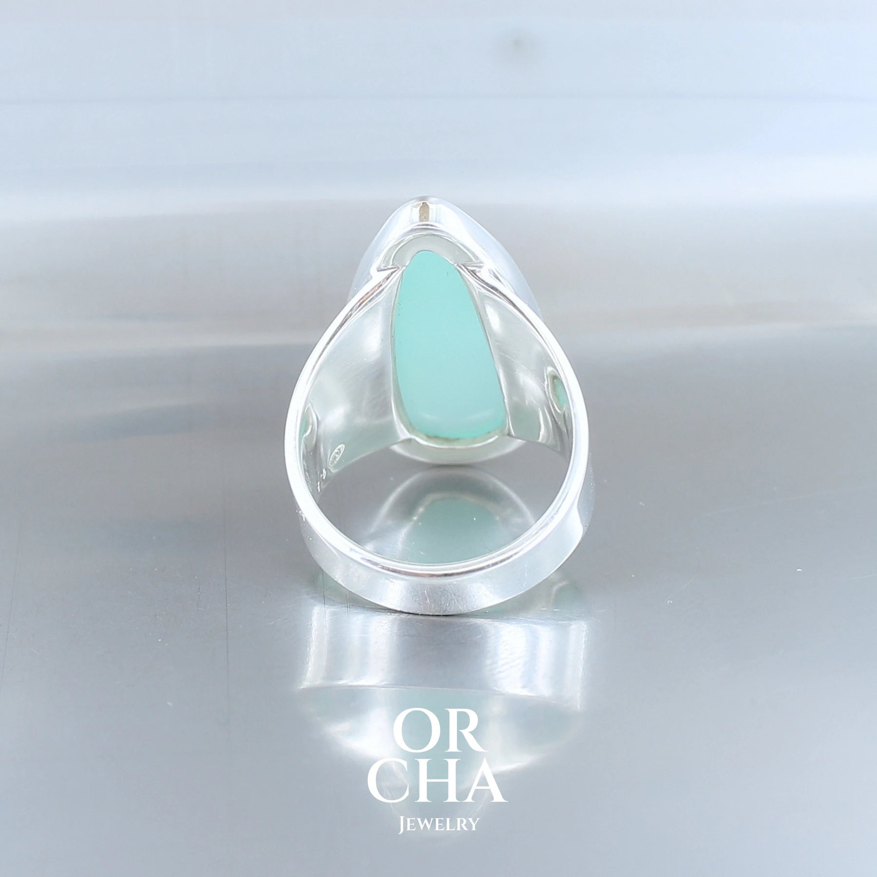 Bague en argent avec Chrysoprase - Orcha