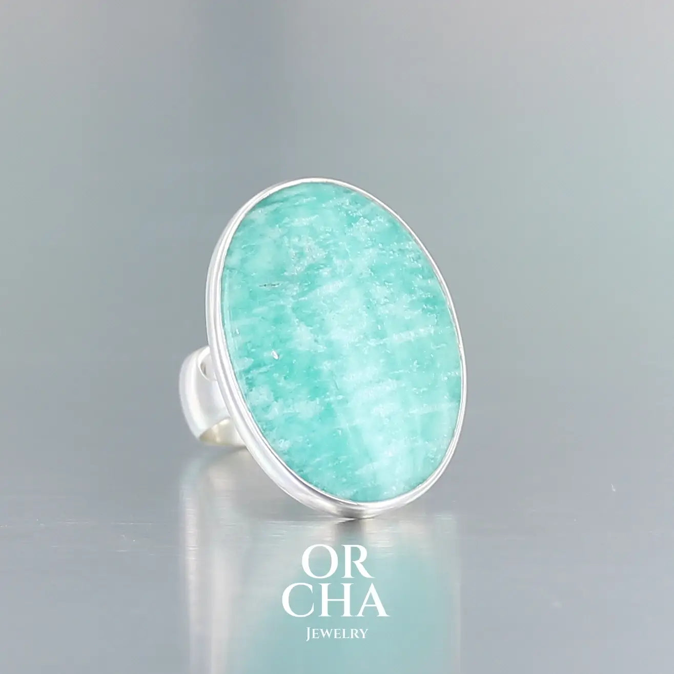 Bague en argent avec Amazonite - Essential