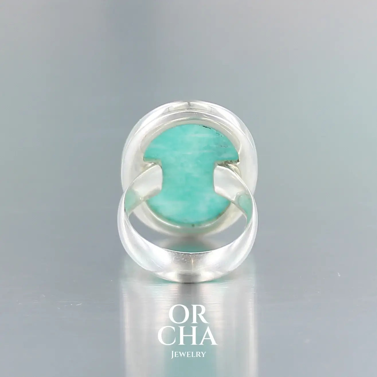 Bague en argent avec Amazonite - Essential