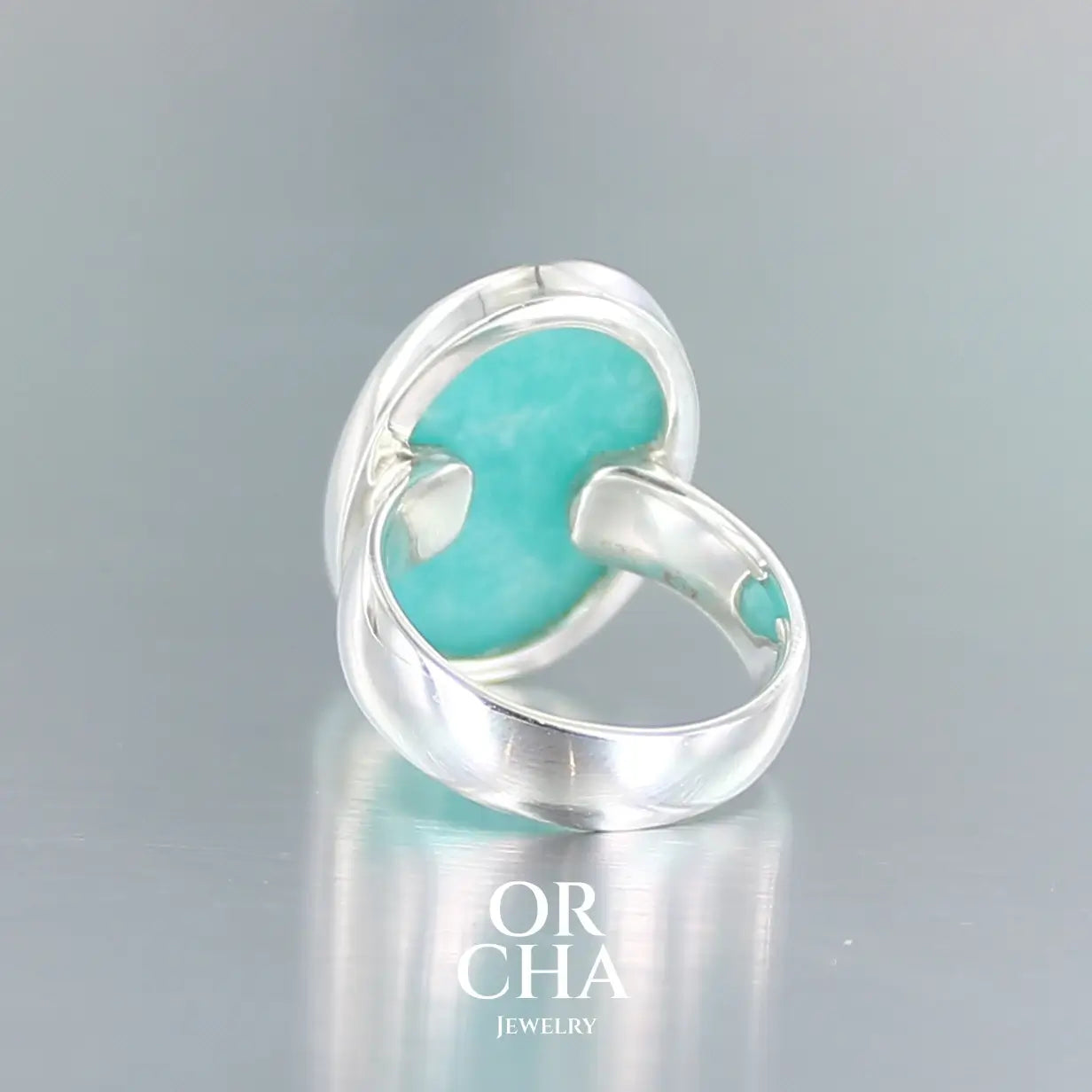 Bague en argent avec Amazonite - Essential