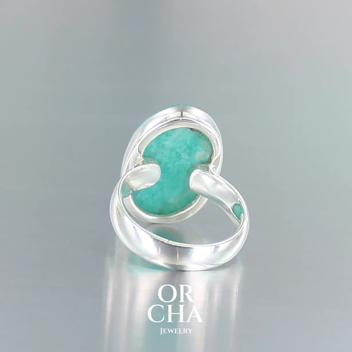 Bague en argent avec Amazonite - Essential