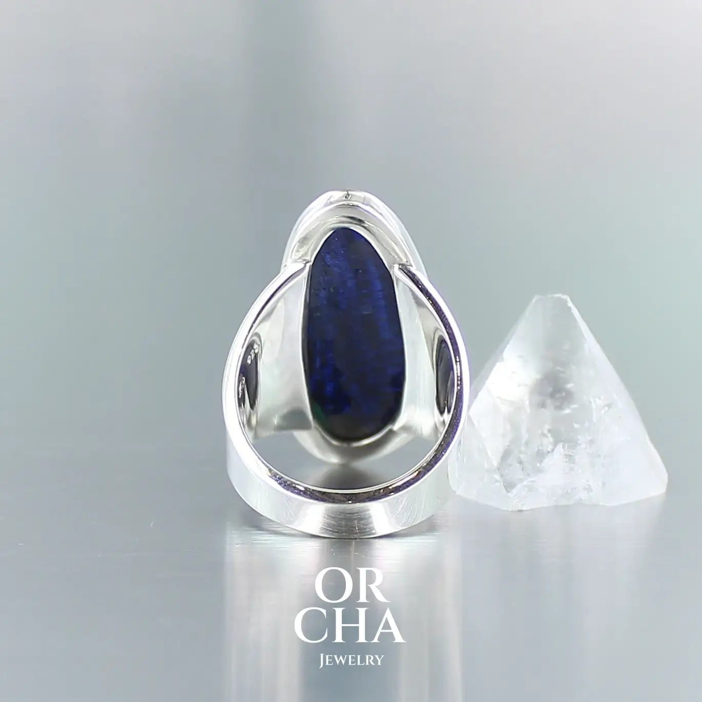 Bague en argent avec Azurite - Orcha