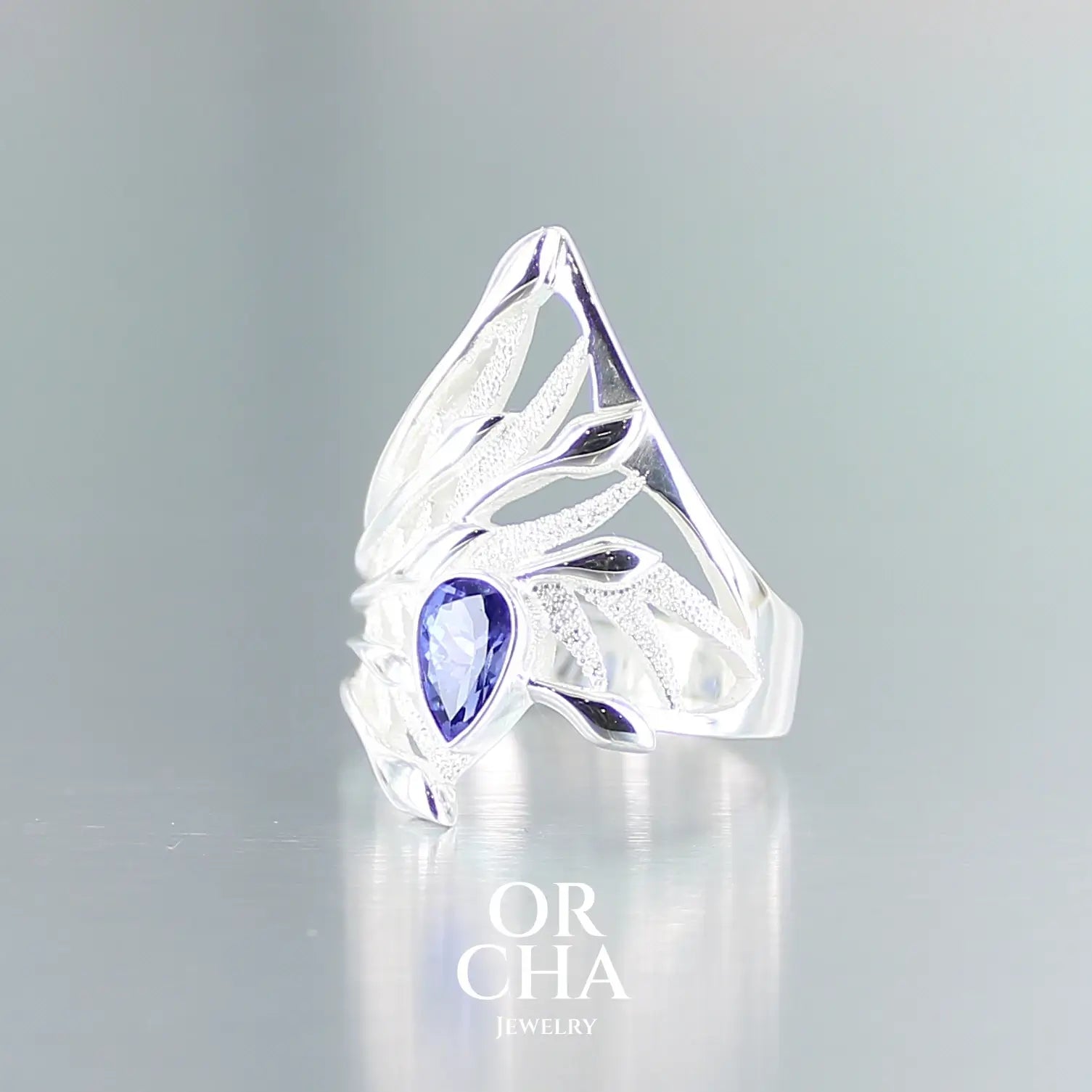 Bague en argent avec Tanzanite - Sauvage