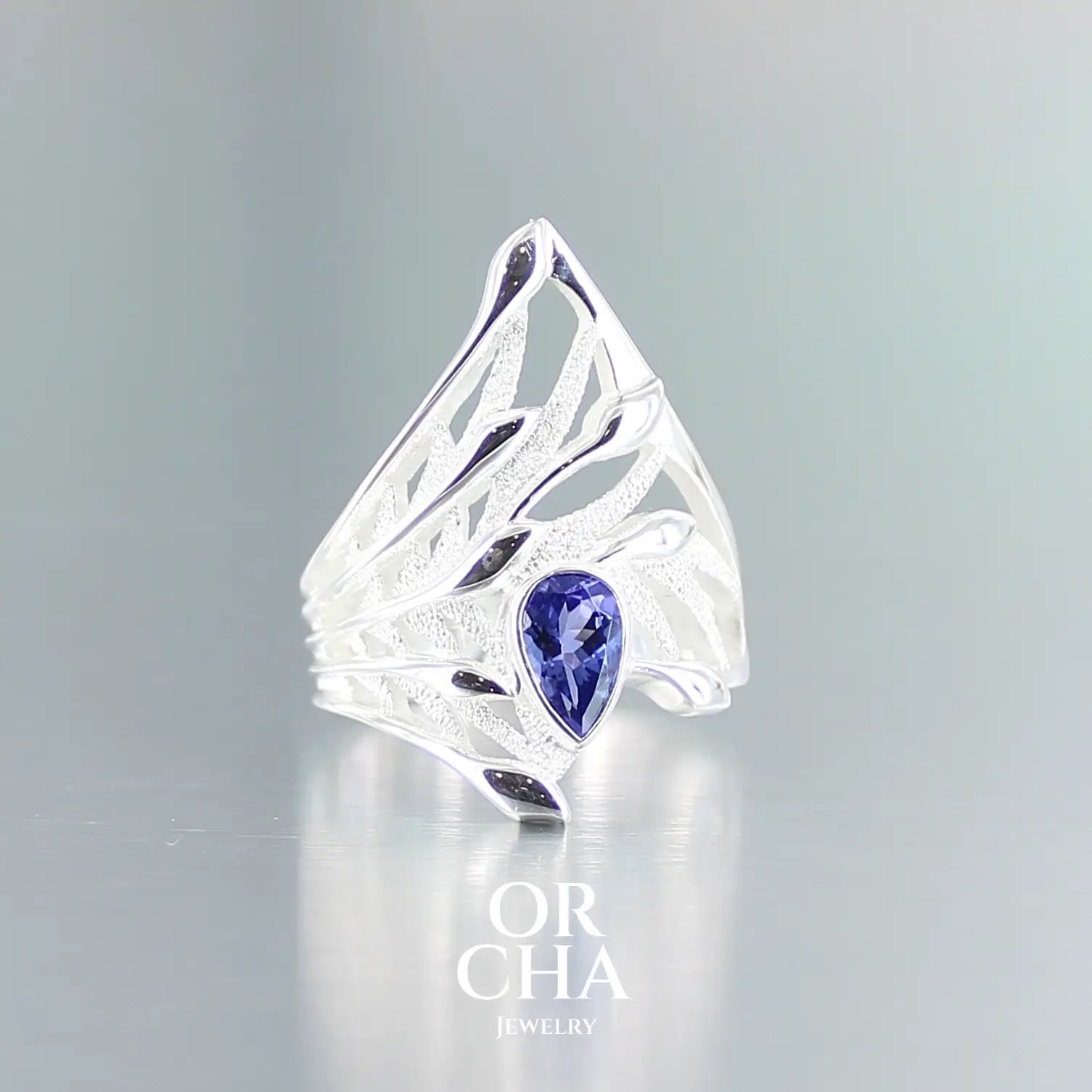 Bague en argent avec Tanzanite - Sauvage