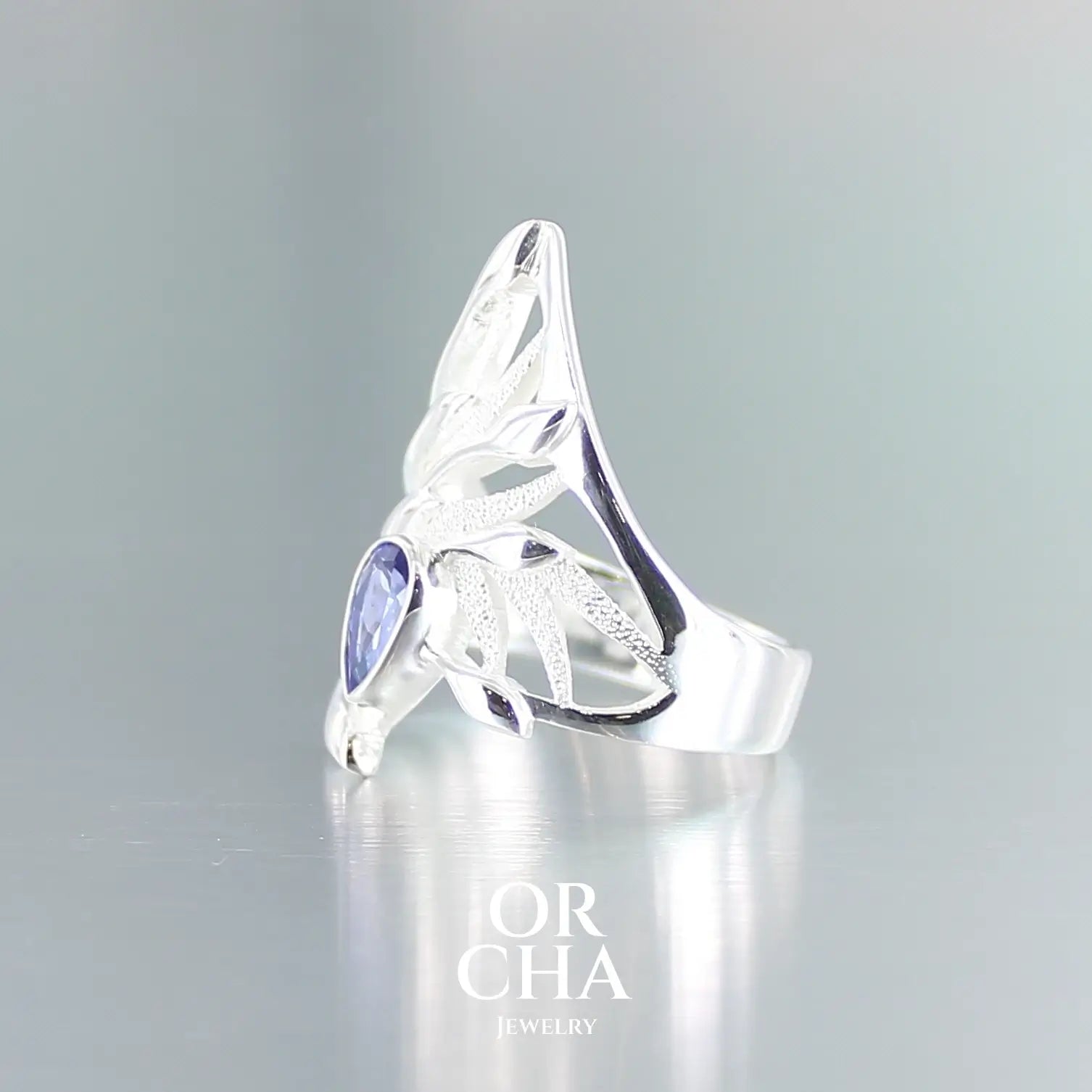 Bague en argent avec Tanzanite - Sauvage