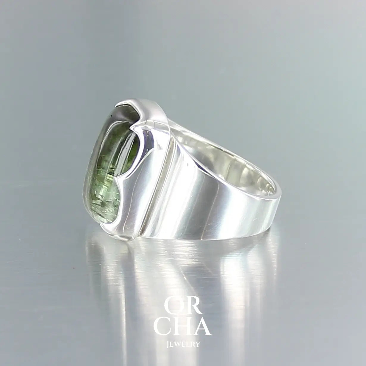 Bague en argent avec Tourmaline - Orcha