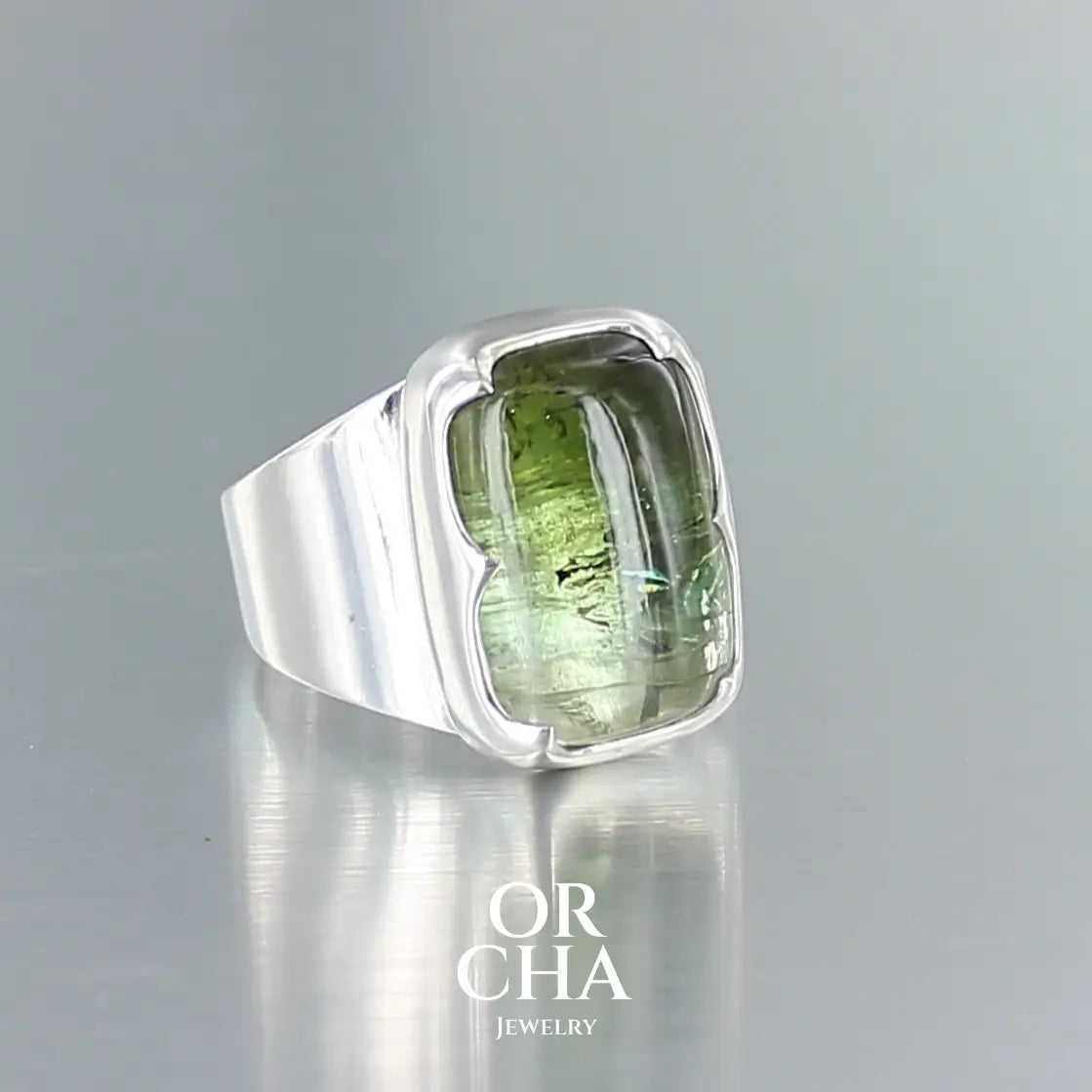 Bague en argent avec Tourmaline - Orcha