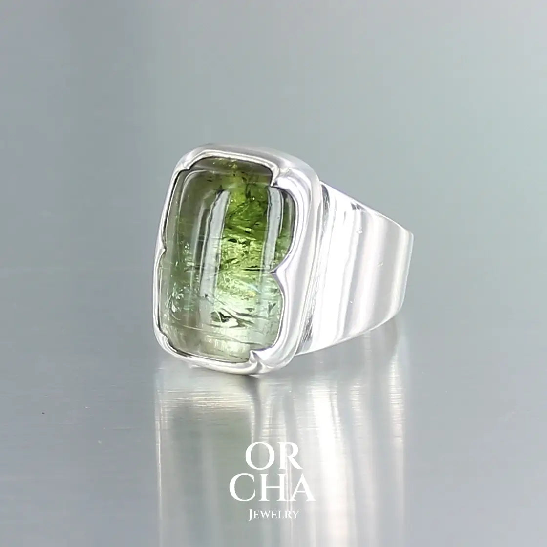 Bague en argent avec Tourmaline - Orcha