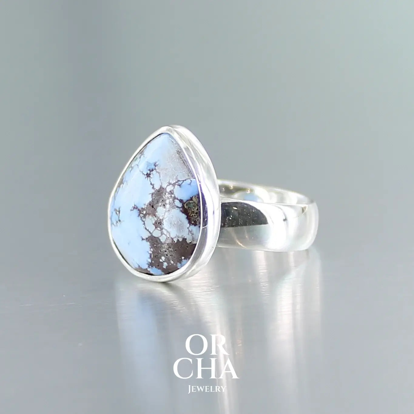 Bague en argent avec Turquoise Golden Hill - Essential