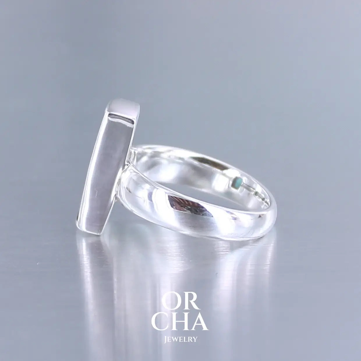 Bague en argent avec Turquoise à Pyrite - Essential