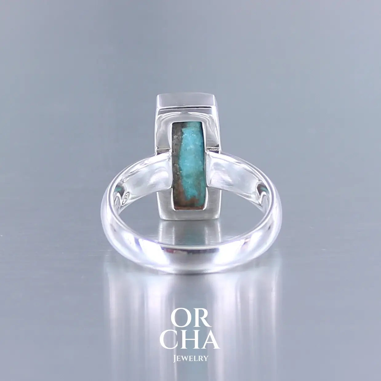 Bague en argent avec Turquoise à Pyrite - Essential