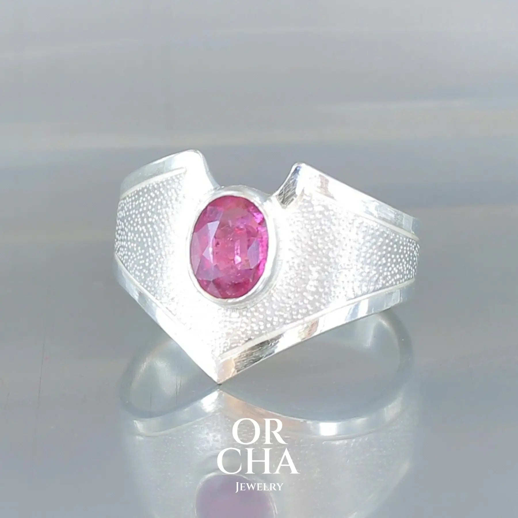 Bague en argent avec Tourmaline - Bastet