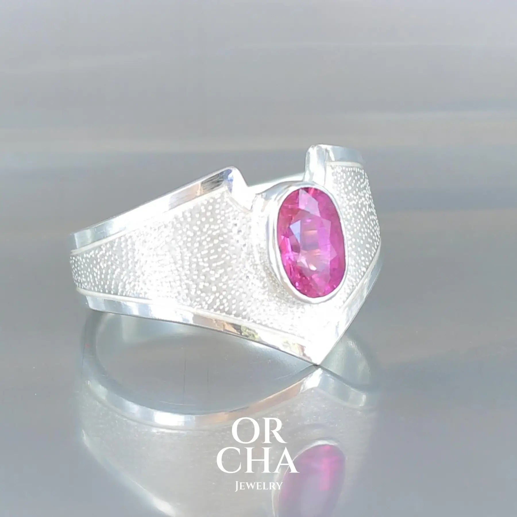 Bague en argent avec Tourmaline - Bastet