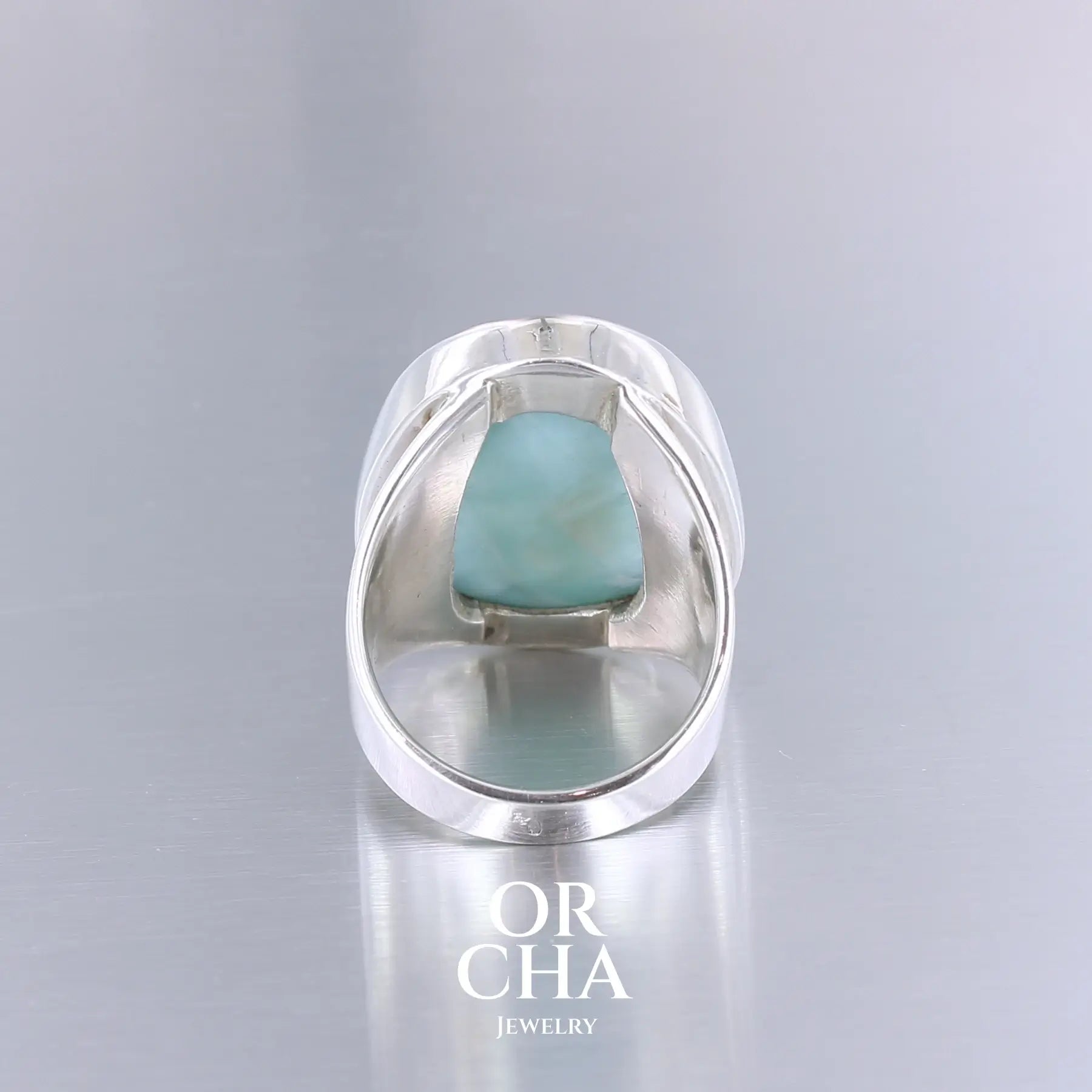 Bague en argent avec Larimar - Orcha