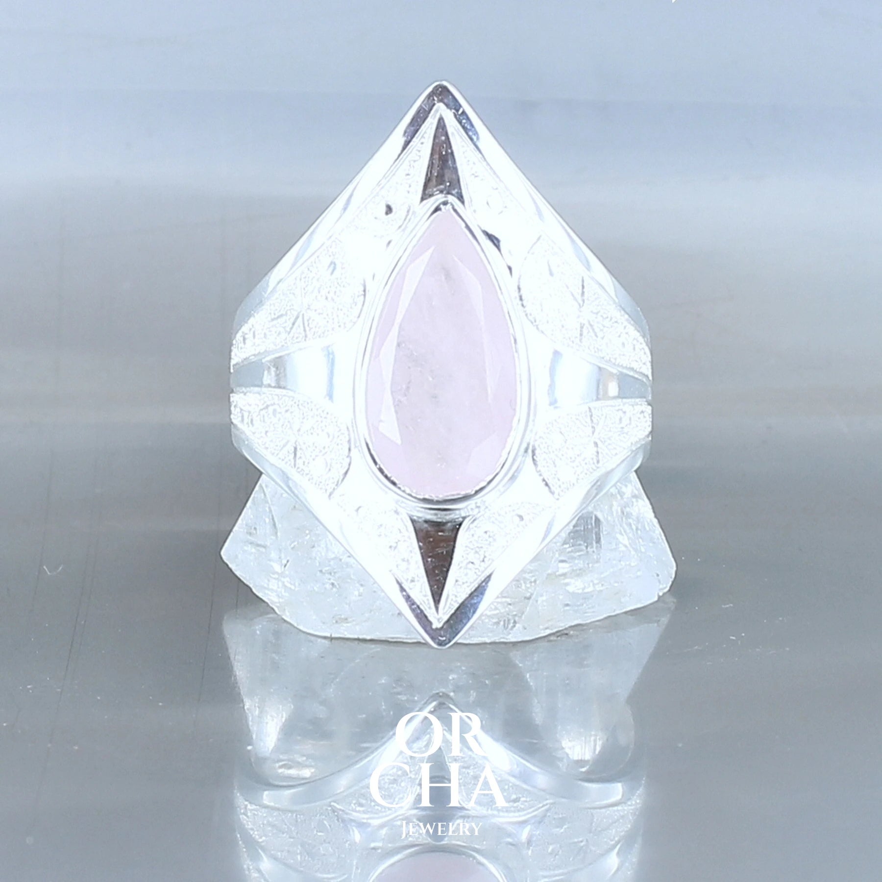 Bague en argent avec Morganite - Elven