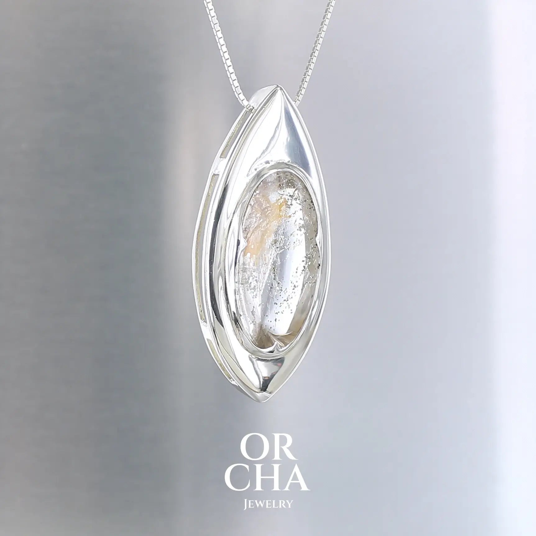 Pendentif en argent avec Quartz à Marcassite - Elven