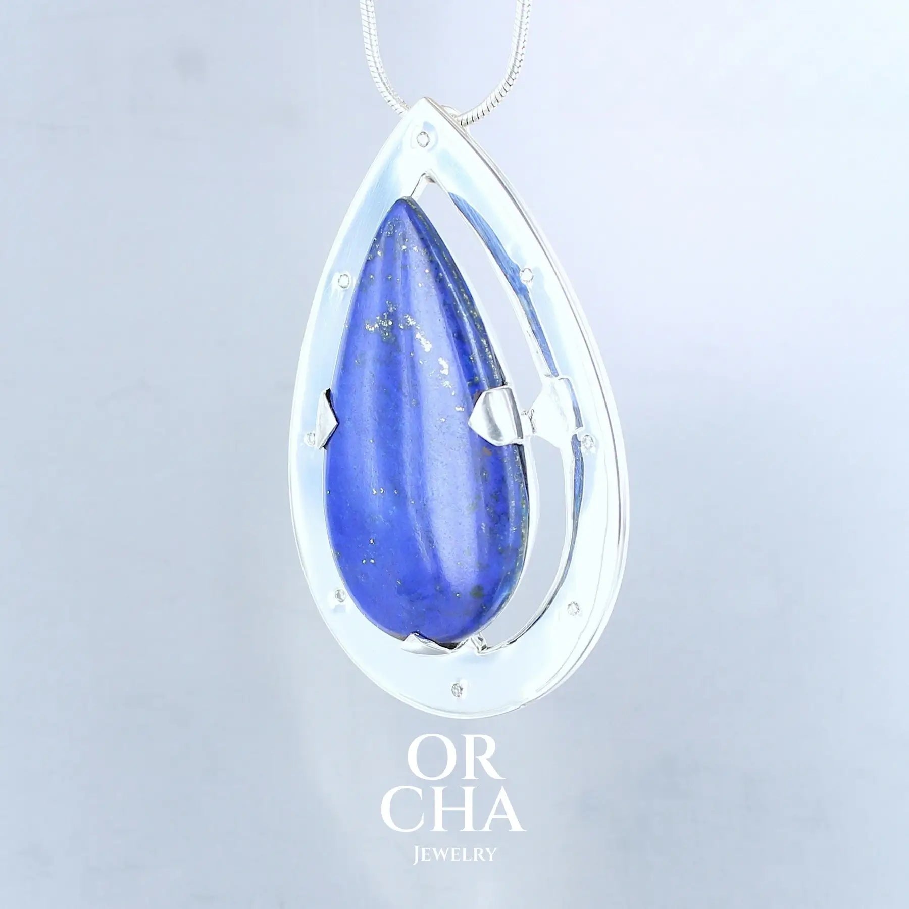 Pendentif en argent avec Lapis lazuli - Elven